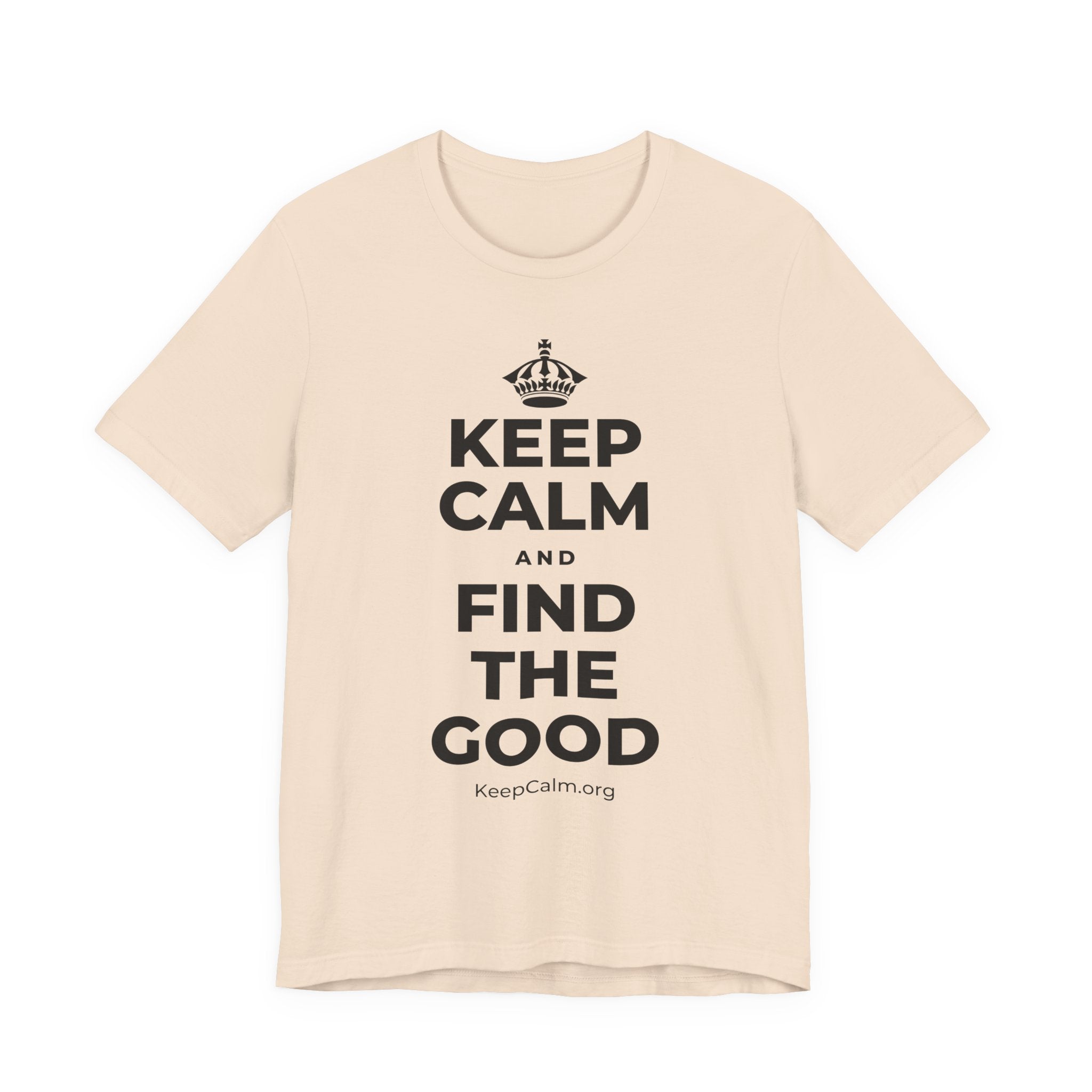 KEEP CALM AND FIND THE GOOD T-Shirt (Soft Cream–Heather Mauve)
