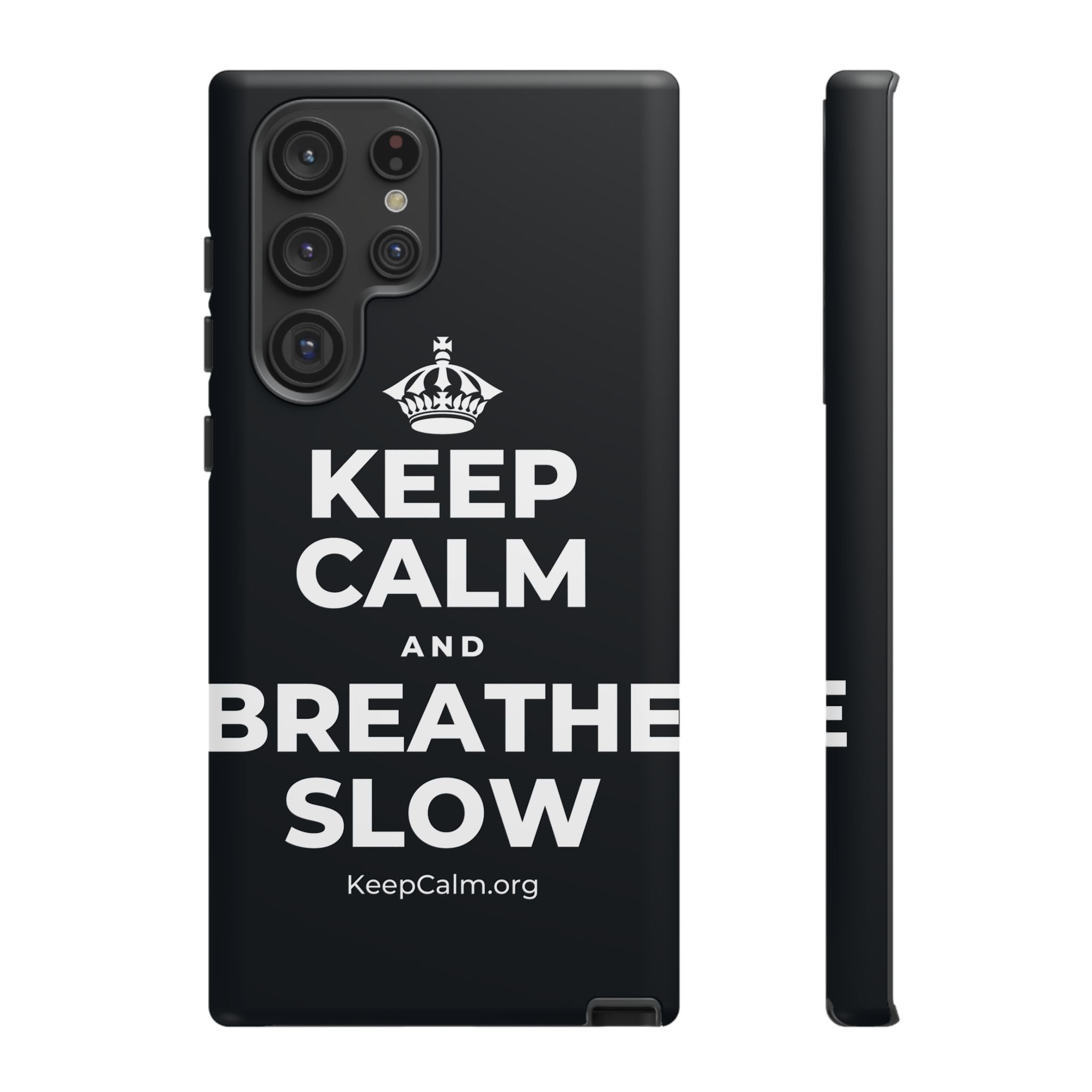 KEEP CALM AND BREATHE SLOW Phone Case (Dark)