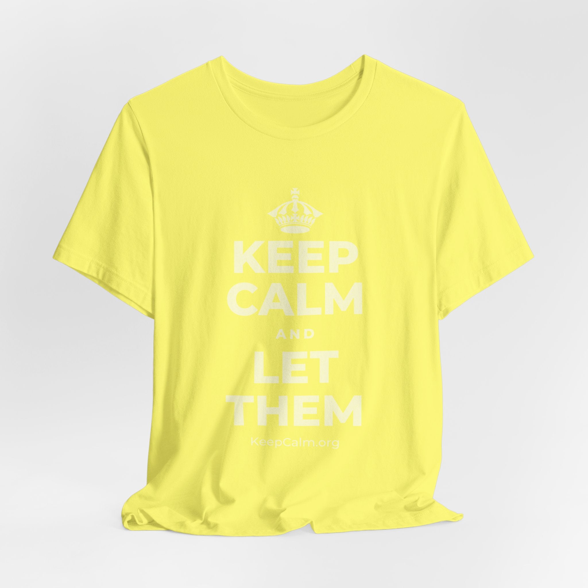 KEEP CALM AND LET THEM T-Shirt (Soft Cream–Heather Mauve)