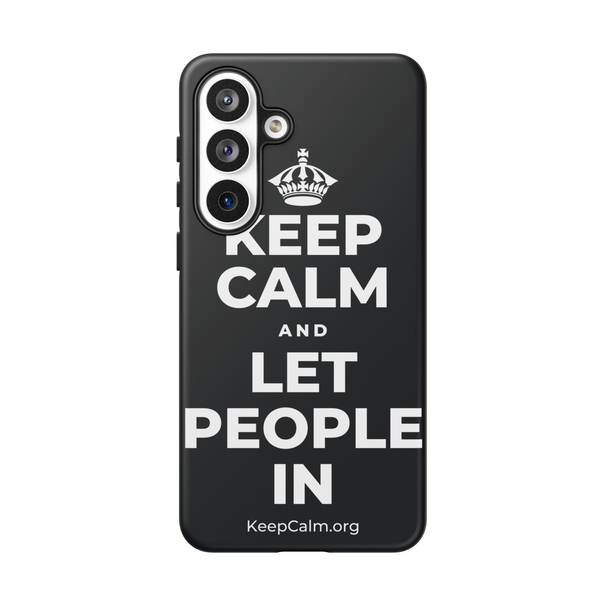 KEEP CALM AND LET PEOPLE IN Phone Case (Dark)