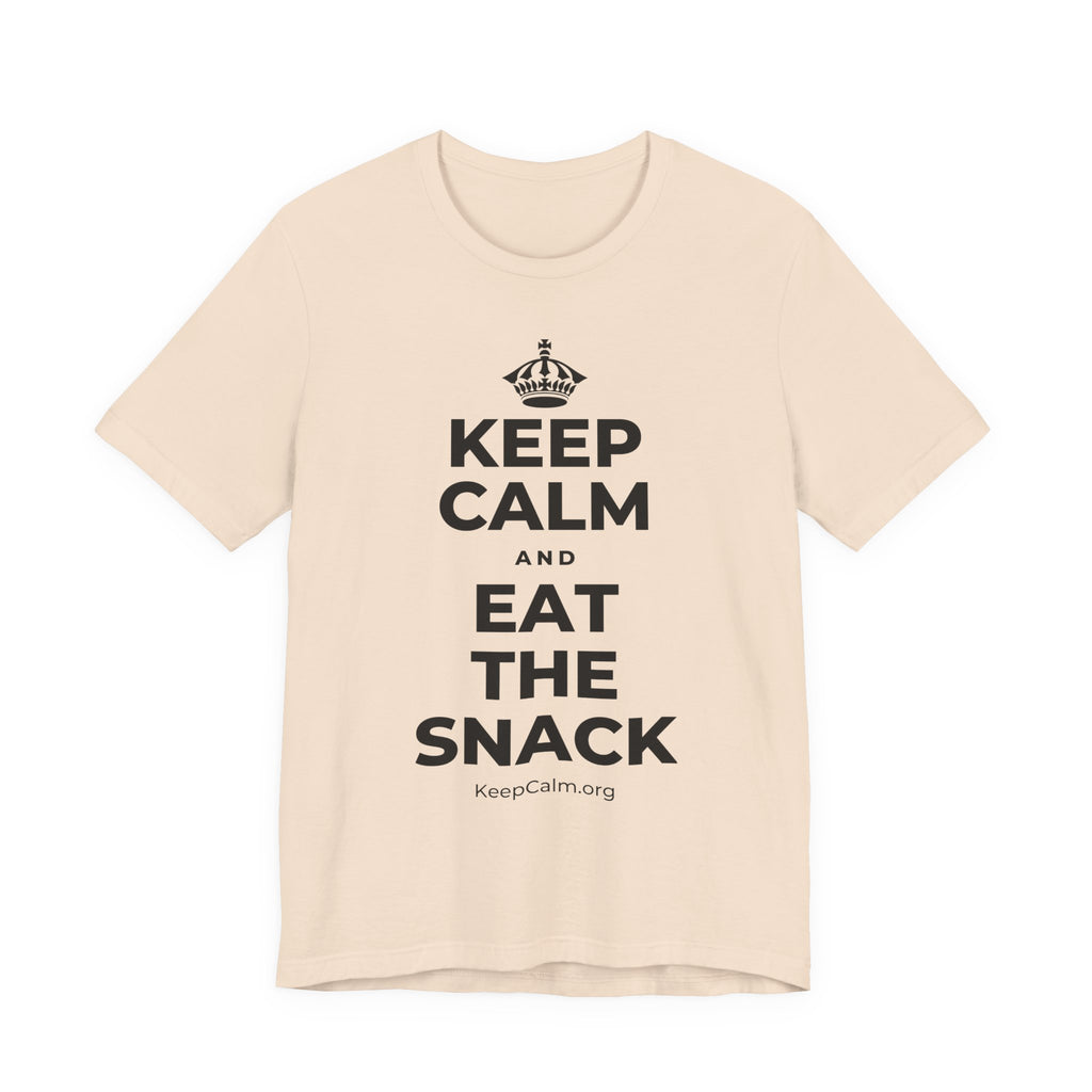 KEEP CALM AND EAT THE SNACK T-Shirt (Soft Cream–Heather Mauve)