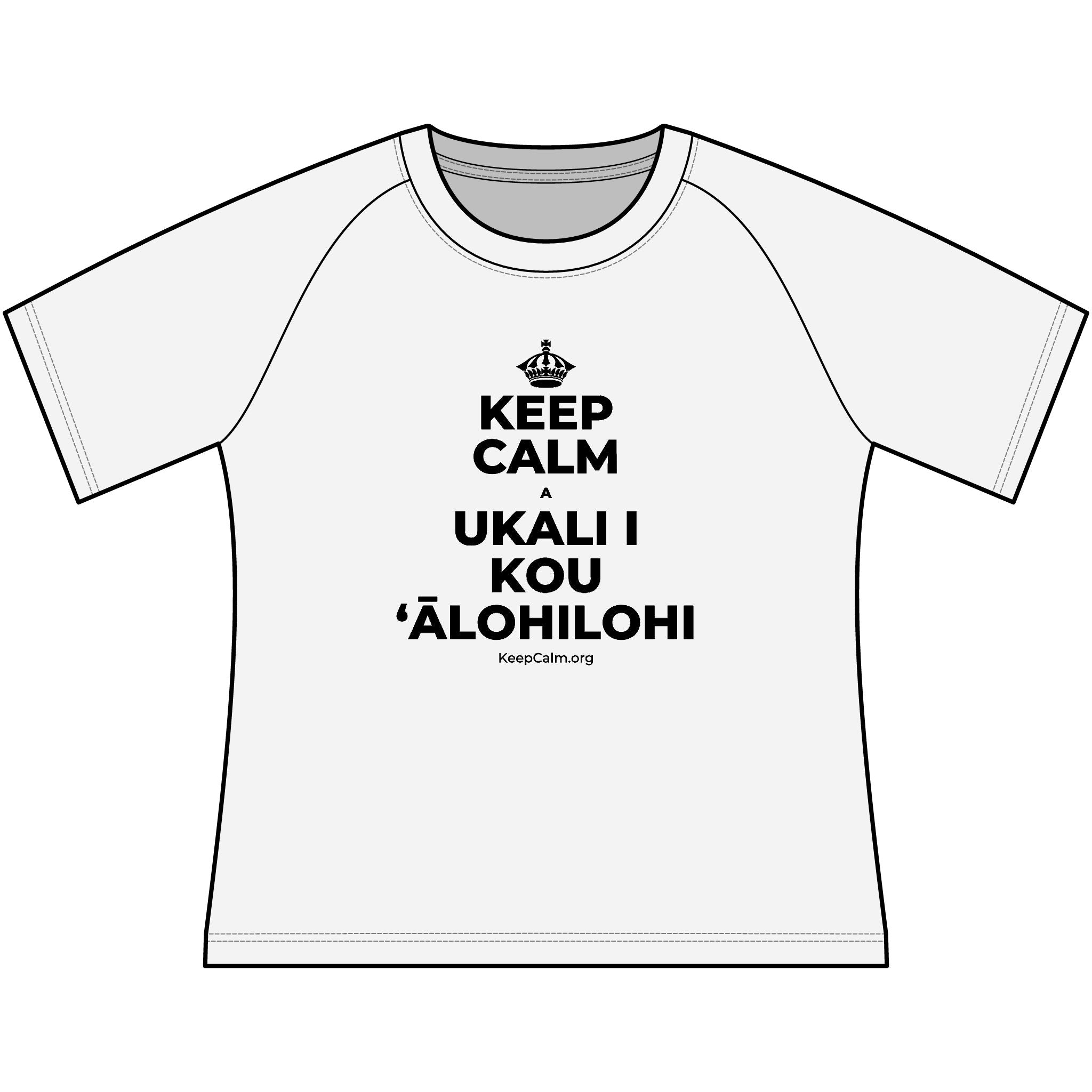 KEEP CALM A UKALI I KOU ʻĀLOHILOHI Women's Raglan Tee