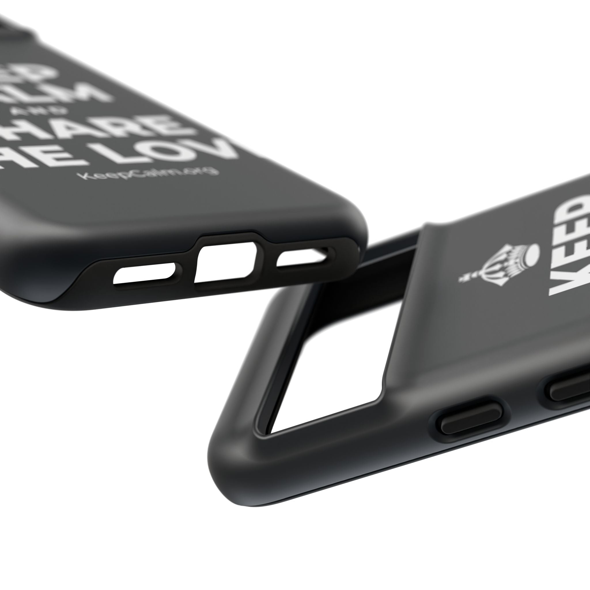 KEEP CALM AND SHARE THE LOVE Phone Case (Dark)