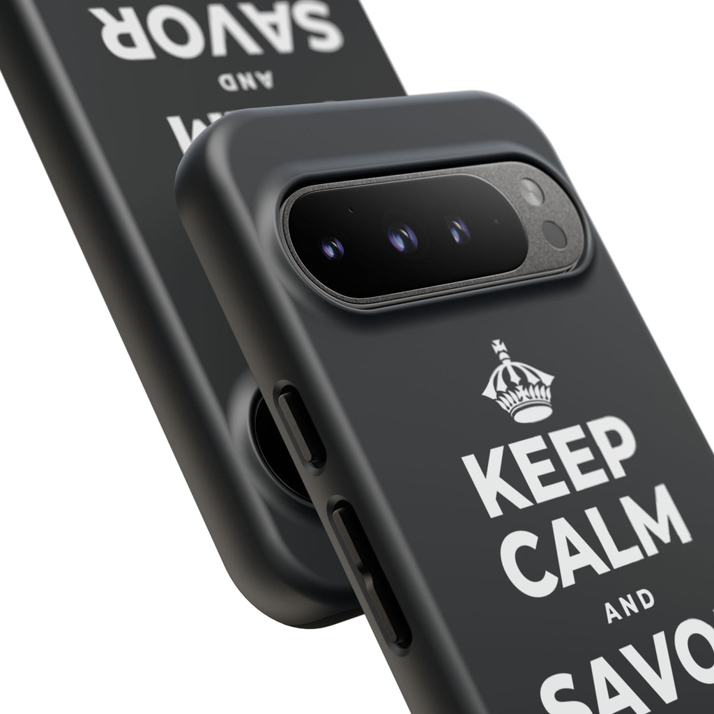 KEEP CALM AND SAVOR THE SMALL JOYS Phone Case (Dark)