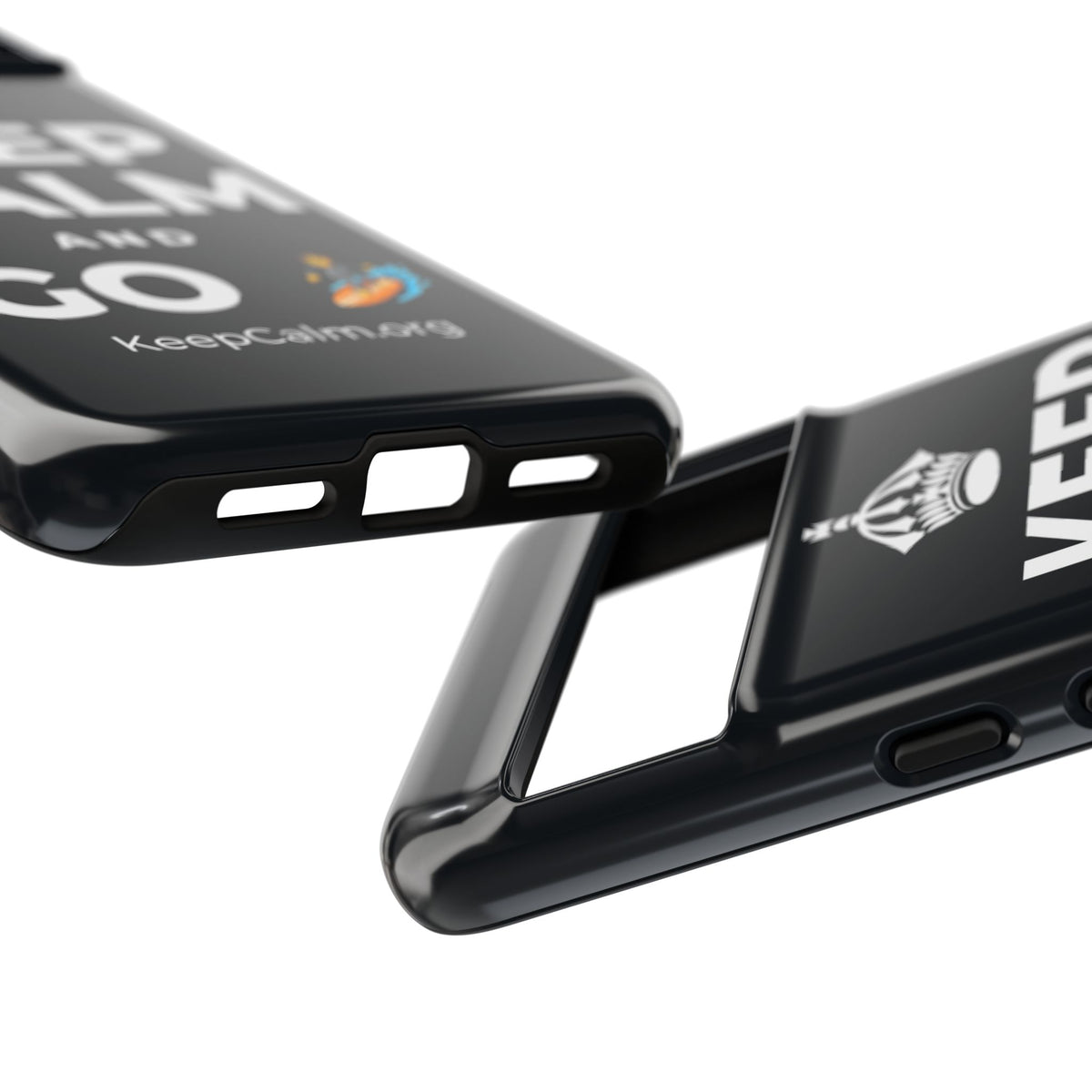 KEEP CALM AND GO 🏄 Phone Case (Dark)