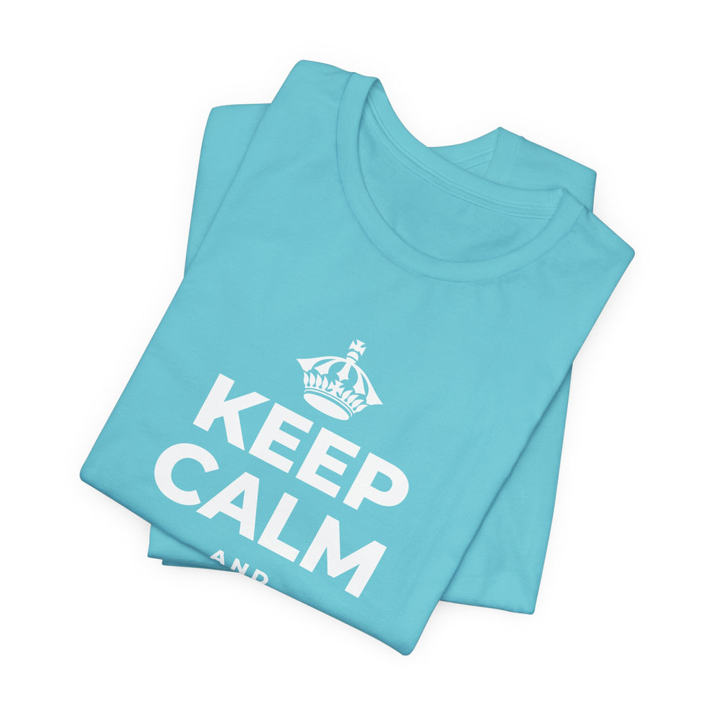 KEEP CALM AND ENJOY LIFE T-Shirt (Soft Cream–Heather Mauve)