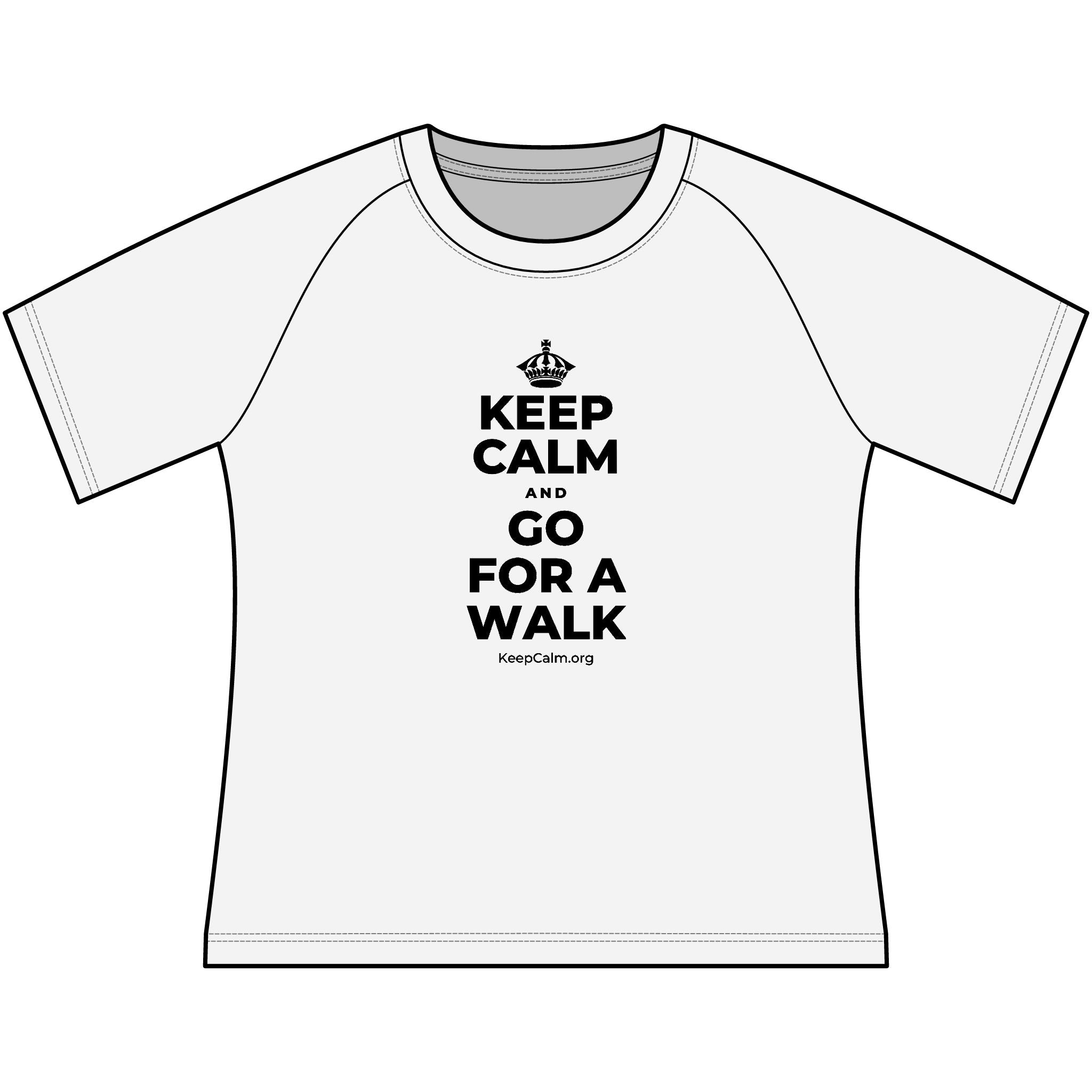 KEEP CALM AND GO FOR A WALK Women's Raglan Tee