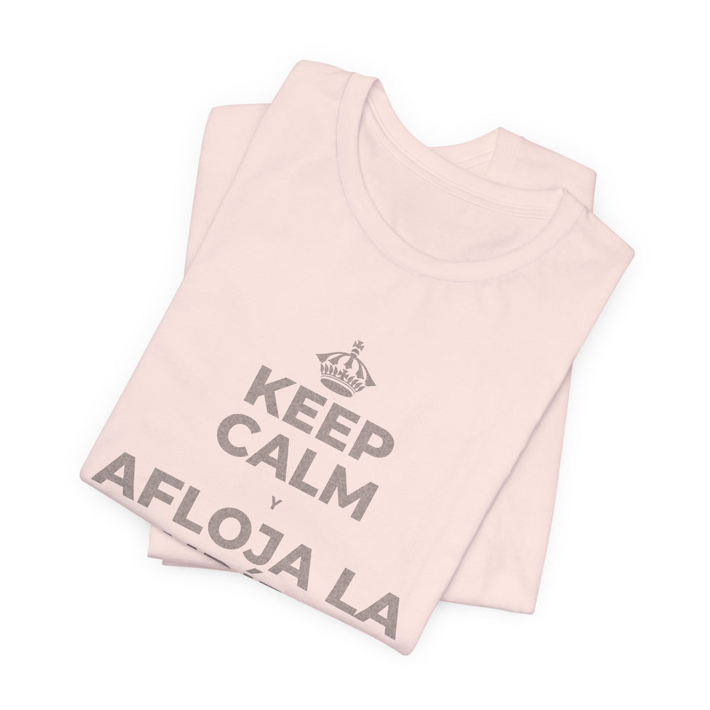 KEEP CALM Y AFLOJA LA MANDÍBULA T-Shirt (Soft Cream–Heather Mauve)