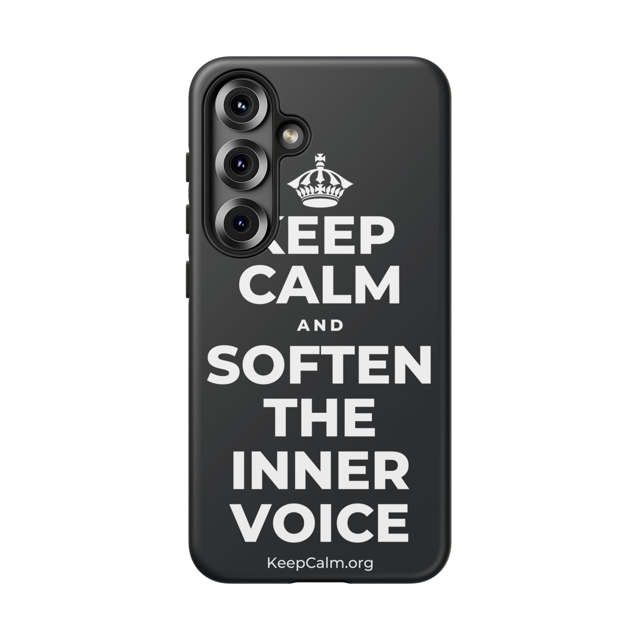 KEEP CALM AND SOFTEN THE INNER VOICE Phone Case (Dark)