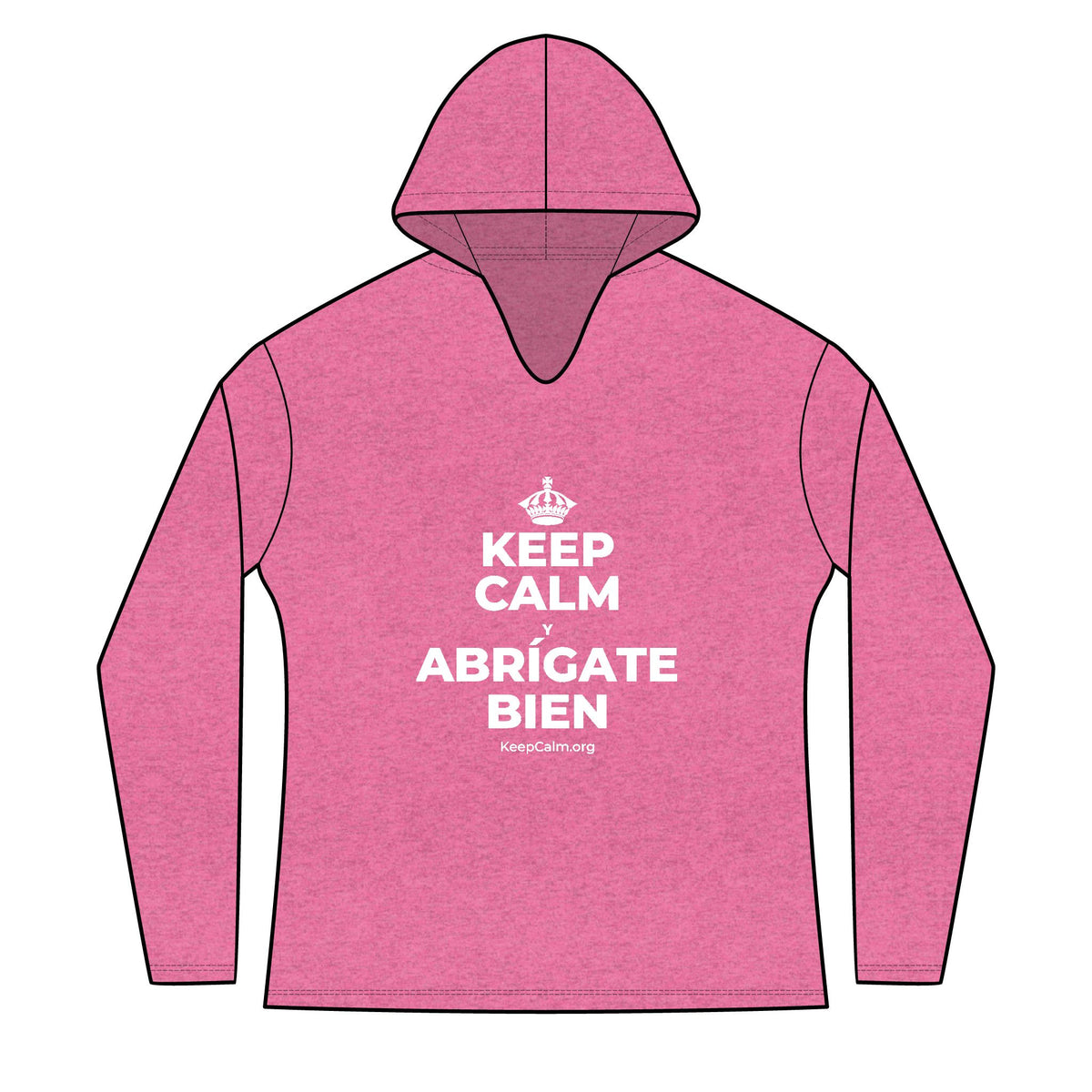 KEEP CALM Y ABRÍGATE BIEN Women's Long Sleeve Hoodie