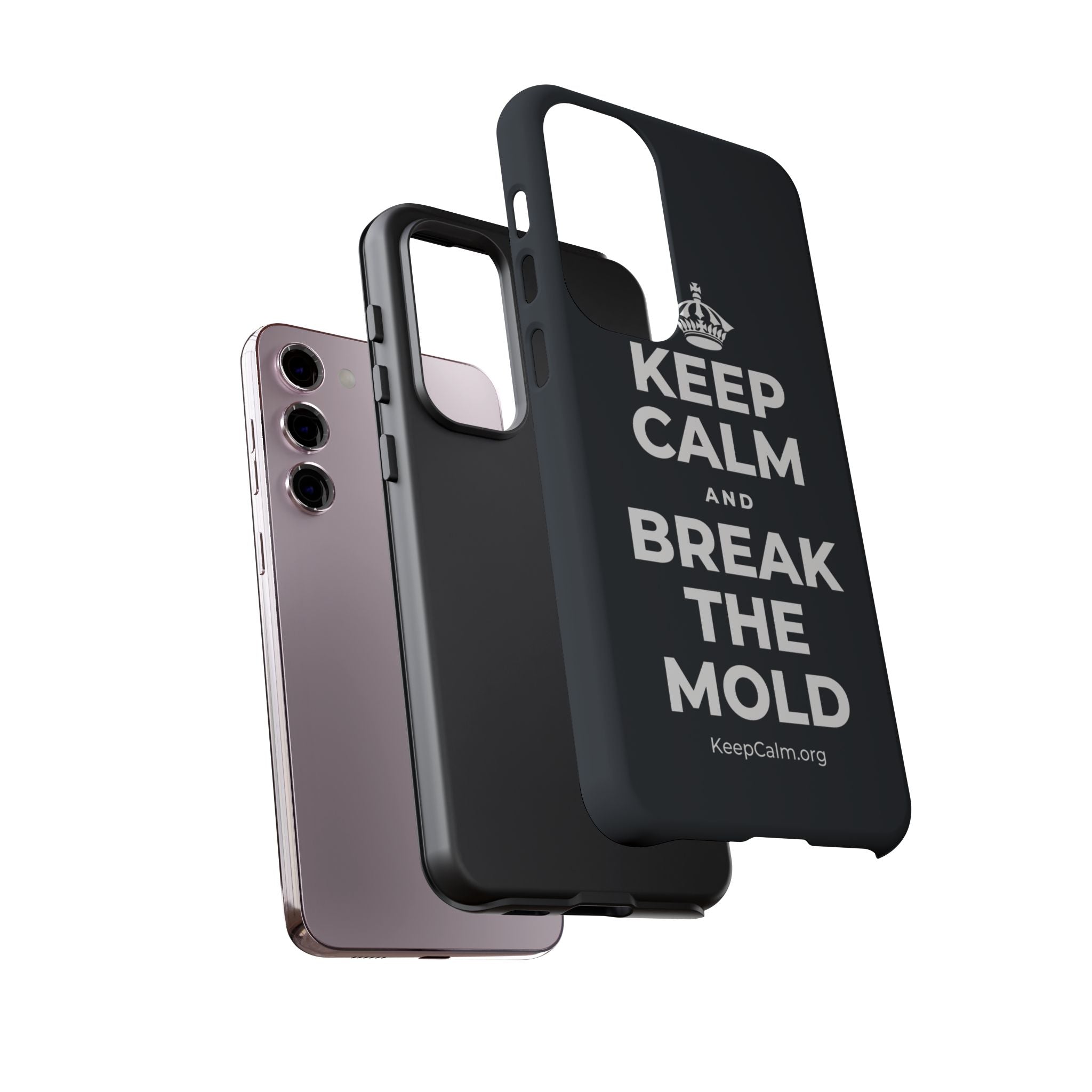 KEEP CALM AND BREAK THE MOLD Phone Case (Dark)