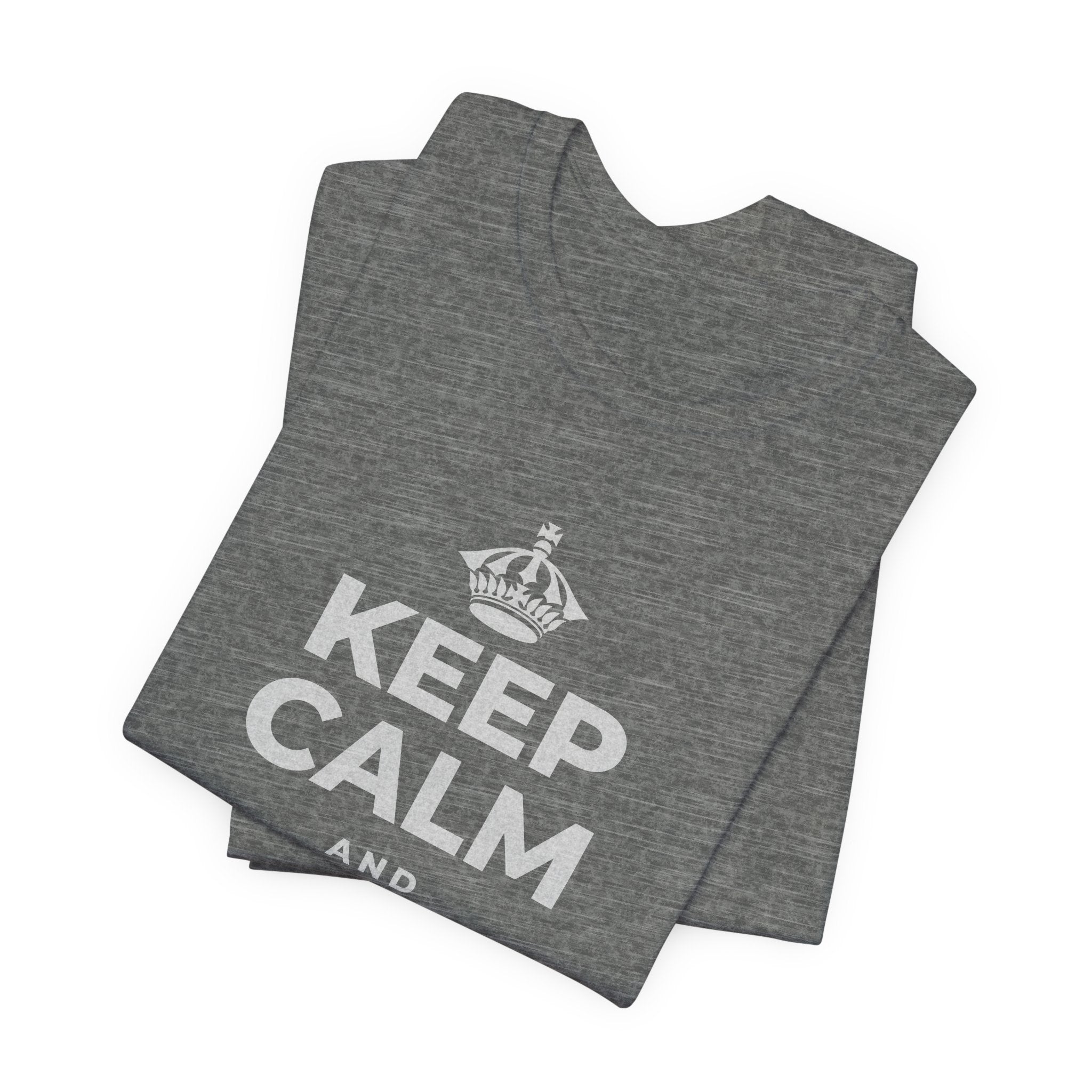 KEEP CALM AND GET BACK UP T-Shirt (Baby Blue–Silver)