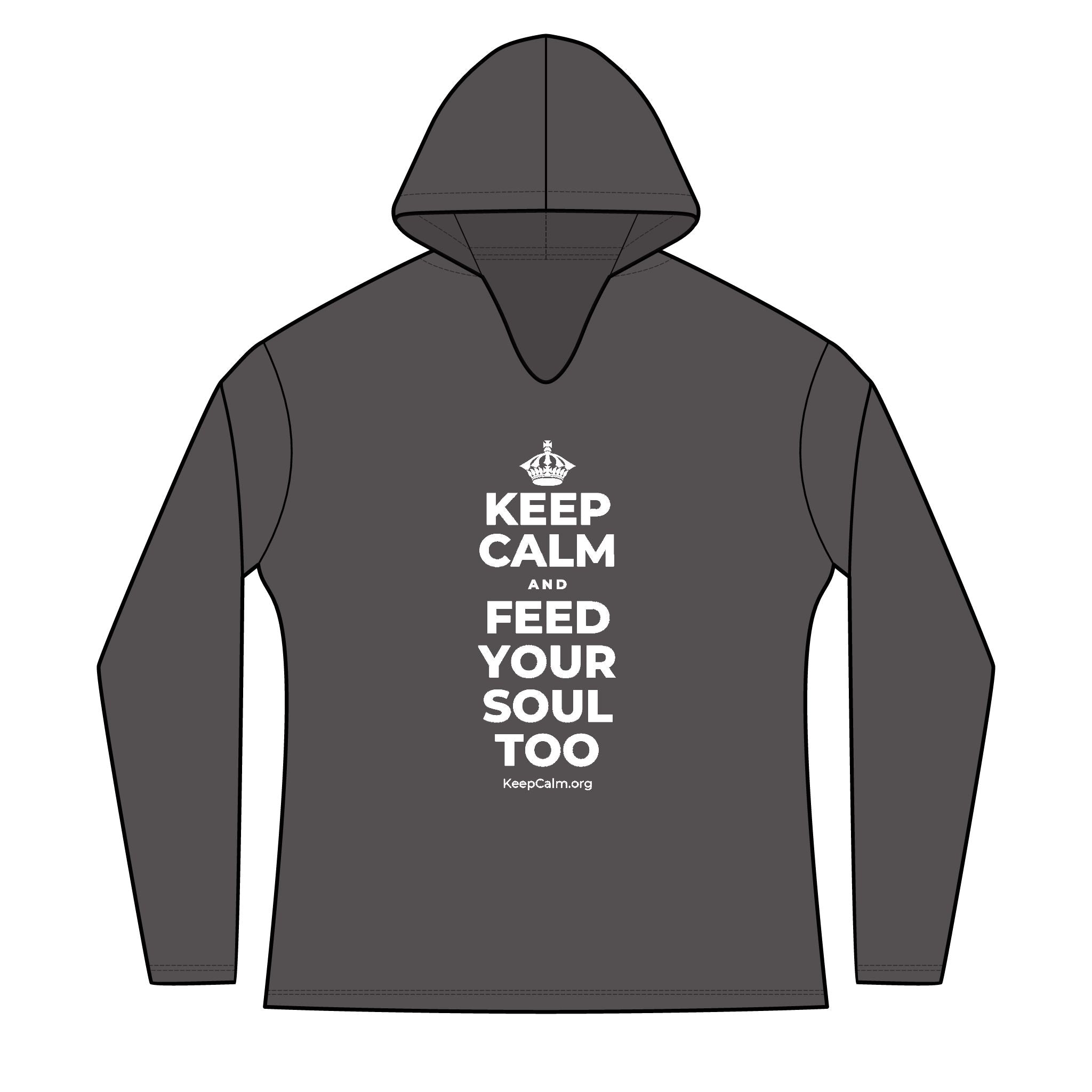 KEEP CALM AND FEED YOUR SOUL TOO Women's Long Sleeve Hoodie