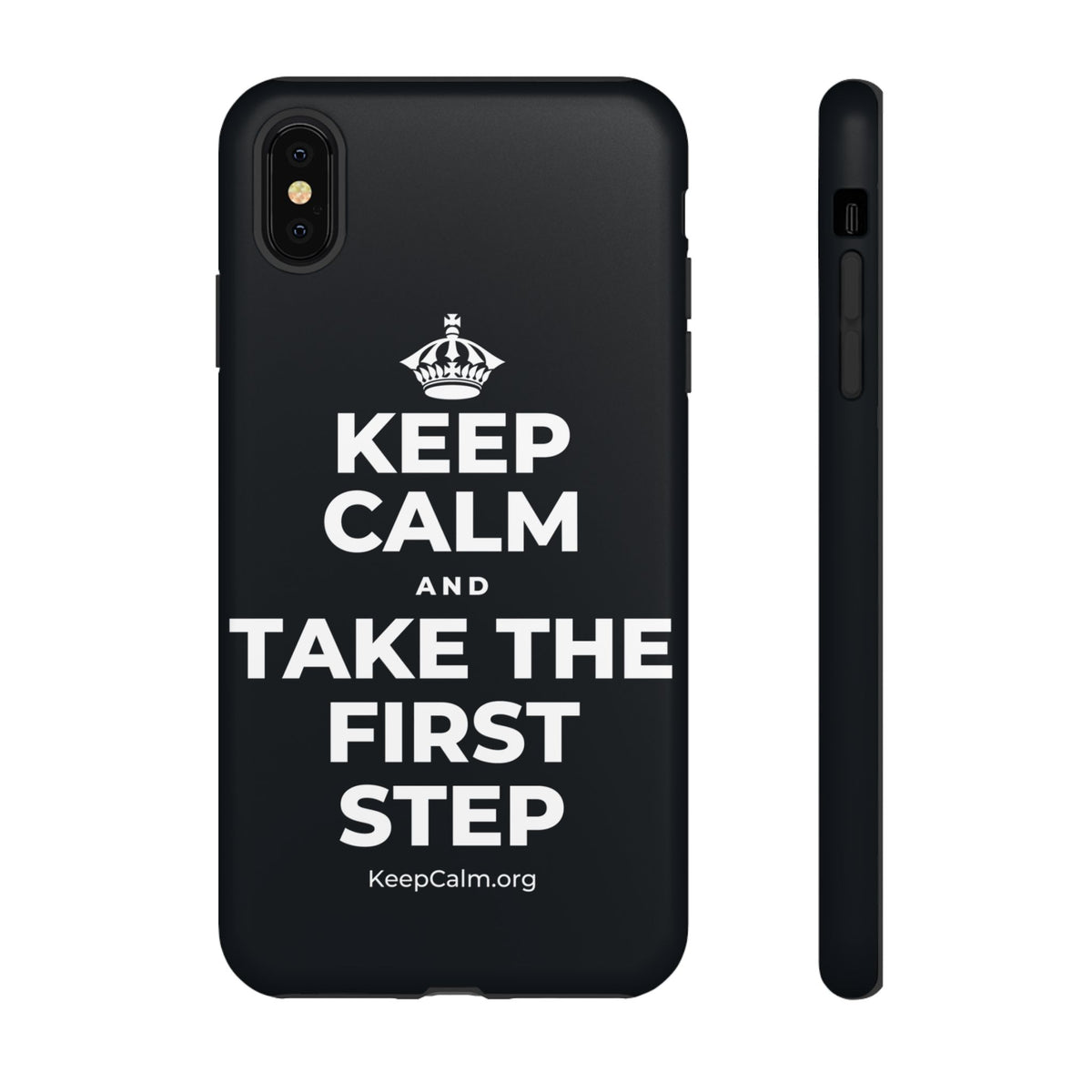 KEEP CALM AND TAKE THE FIRST STEP Phone Case (Dark)