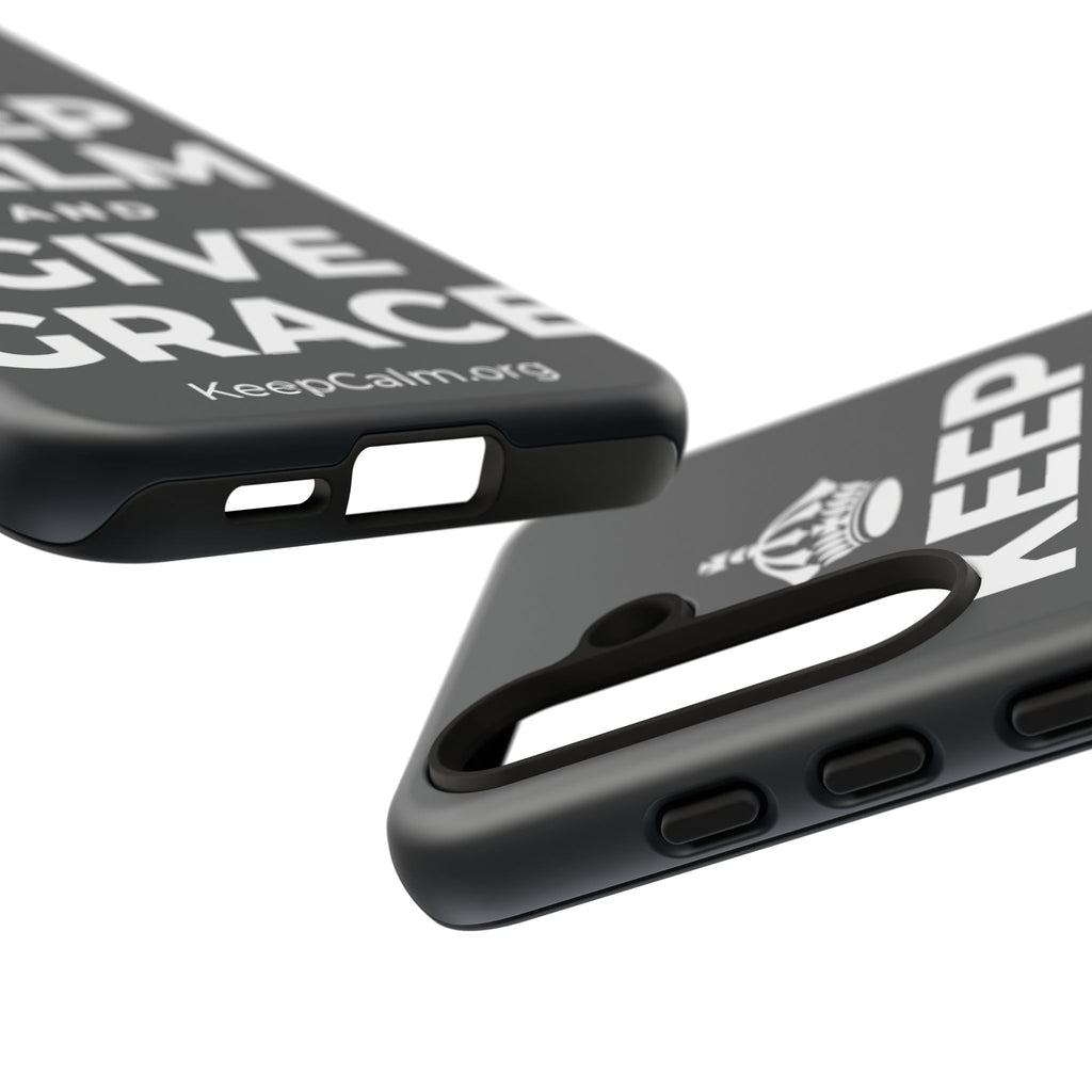 KEEP CALM AND GIVE GRACE Phone Case (Dark)