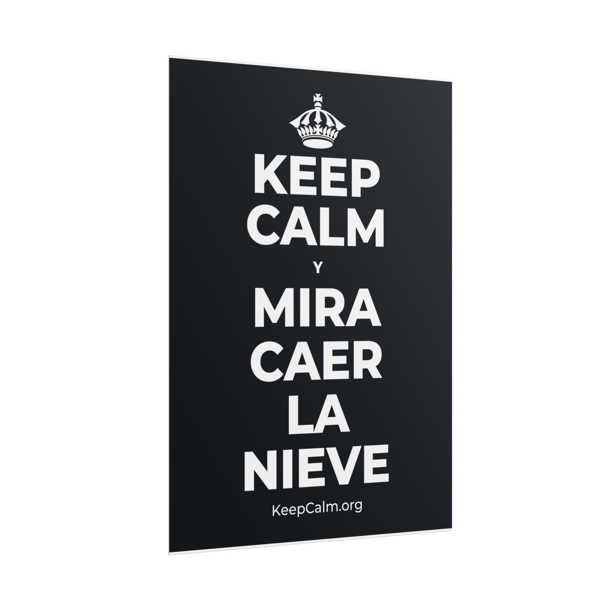 KEEP CALM Y MIRA CAER LA NIEVE Poster (Dark)