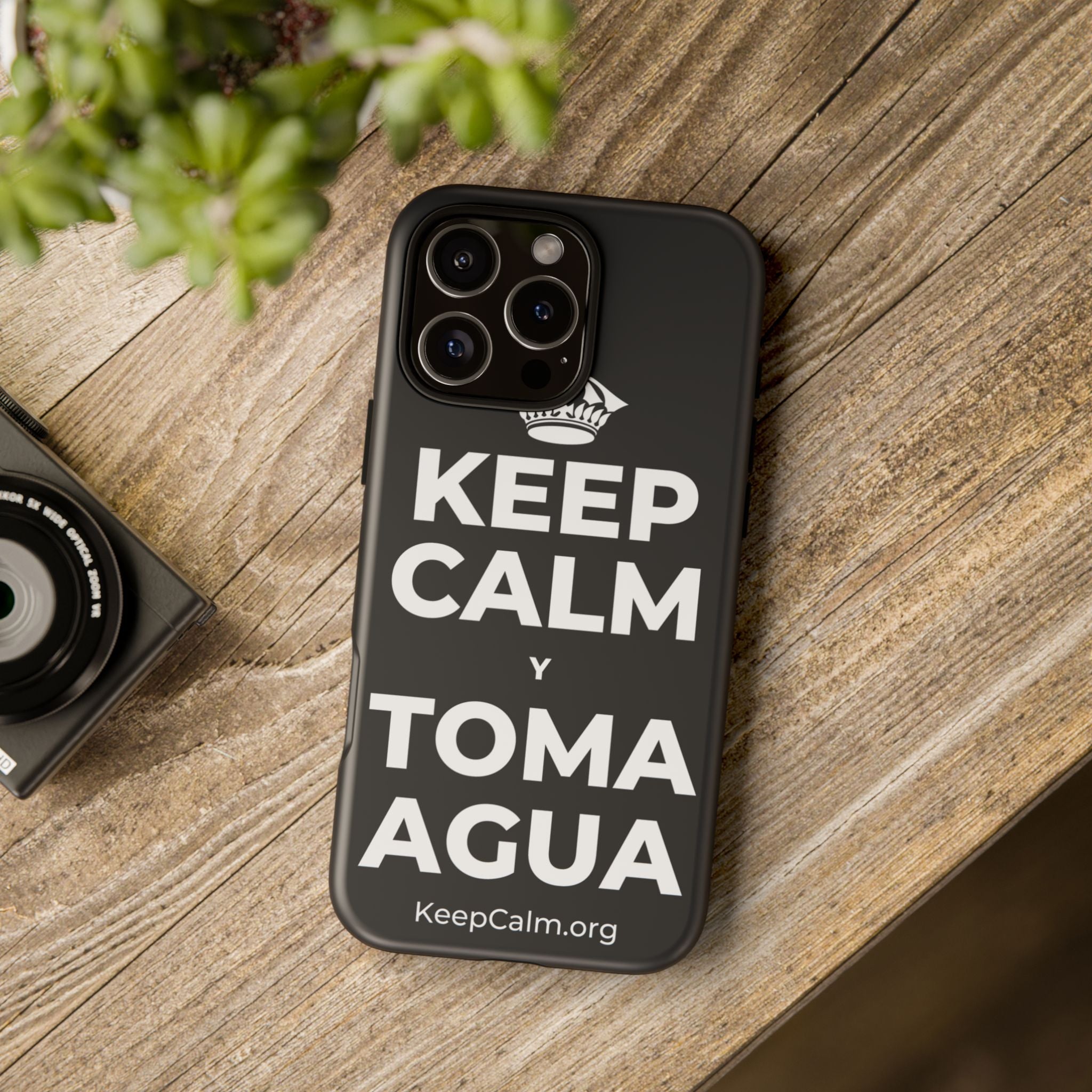 KEEP CALM Y TOMA AGUA Phone Case (Dark)