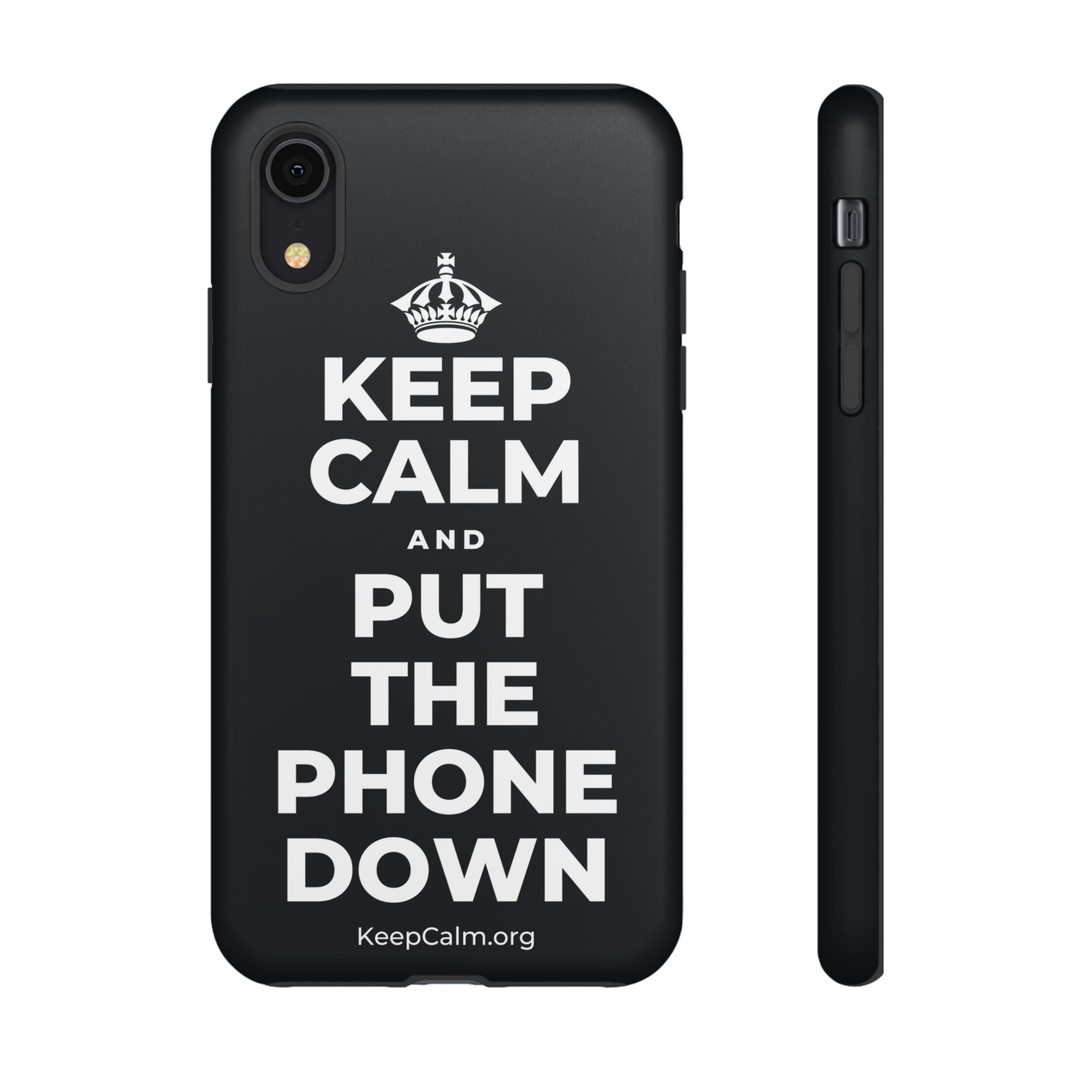 KEEP CALM AND PUT THE PHONE DOWN Phone Case (Dark)
