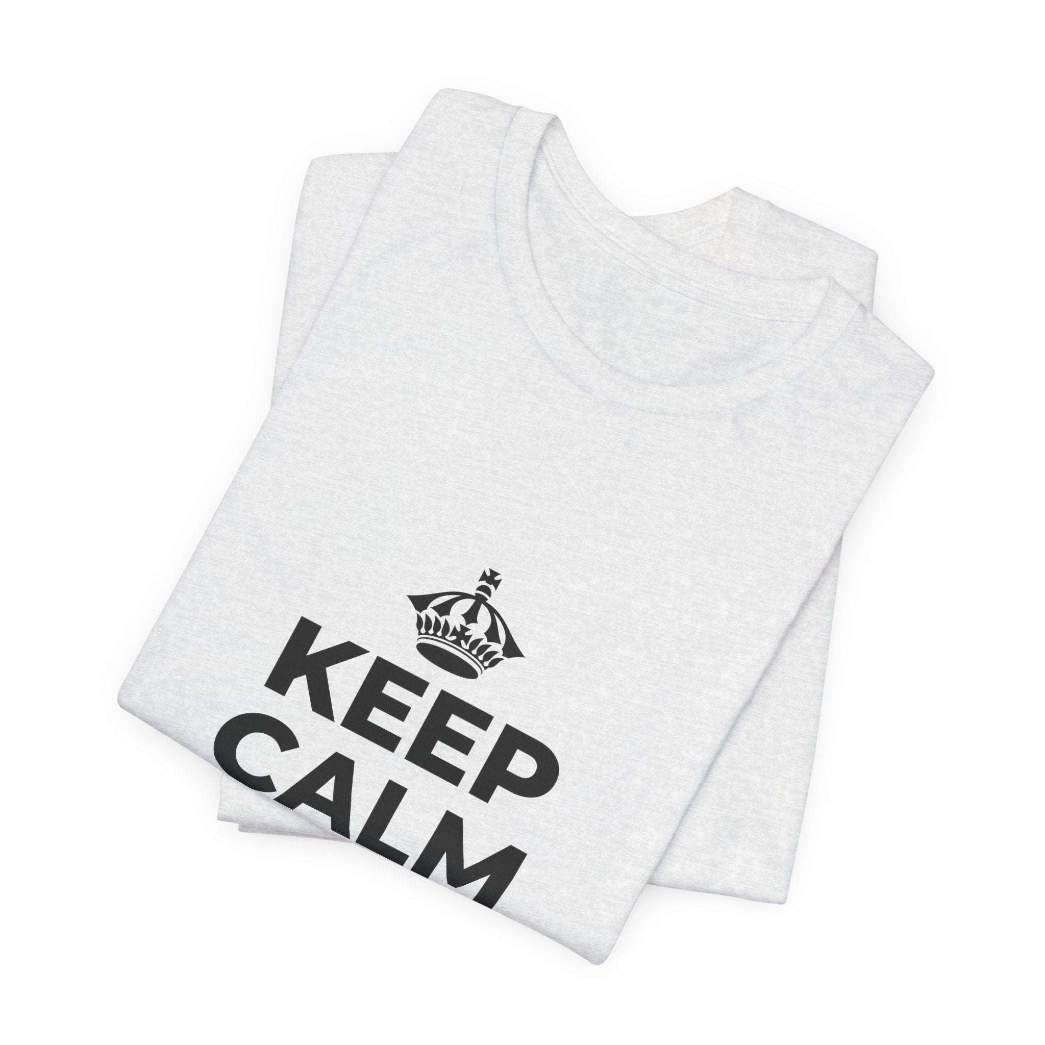 KEEP CALM AND BREATHE T-Shirt (Soft Cream–Heather Mauve)