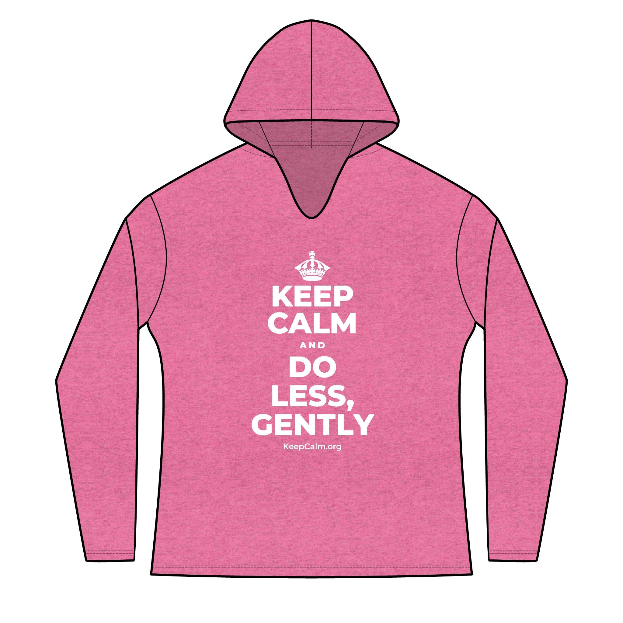 KEEP CALM AND DO LESS, GENTLY Women's Long Sleeve Hoodie