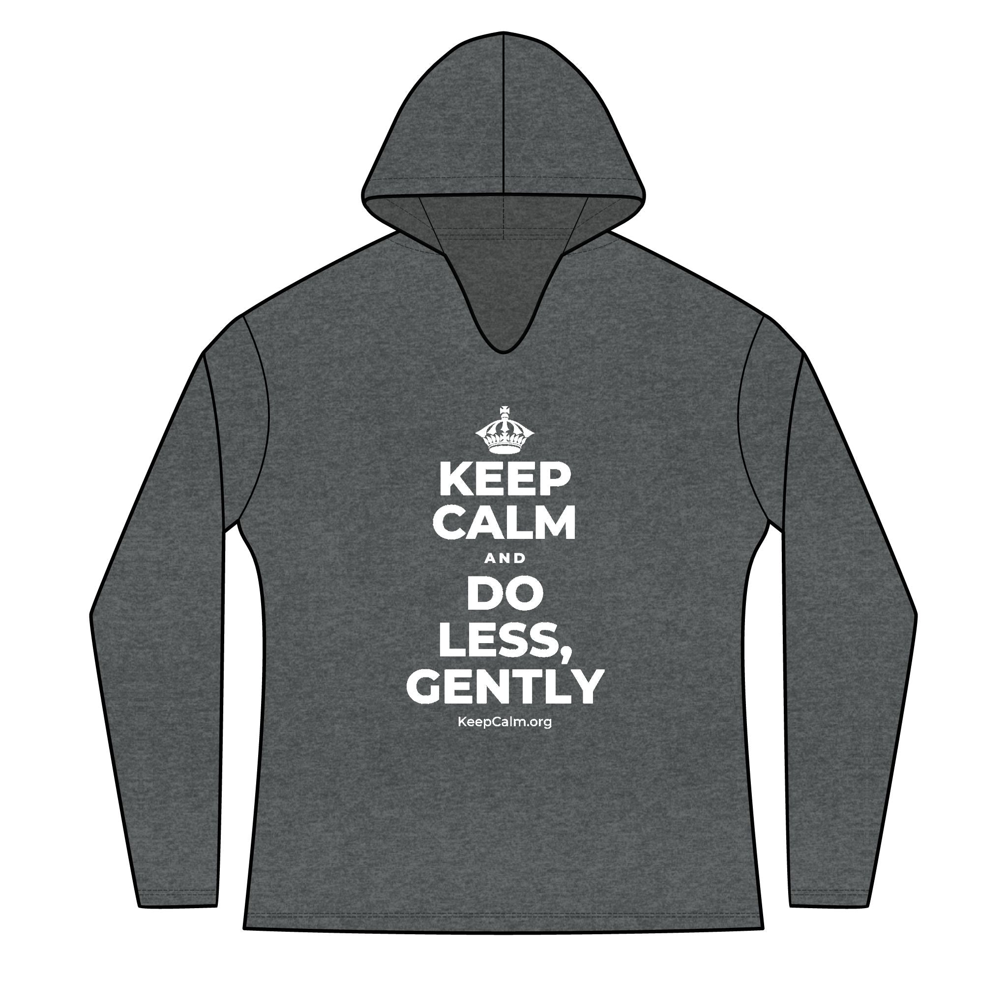 KEEP CALM AND DO LESS, GENTLY Women's Long Sleeve Hoodie