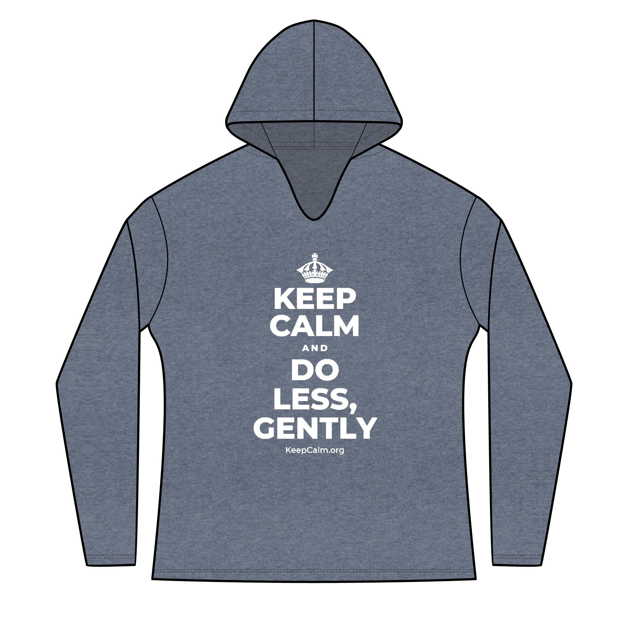 KEEP CALM AND DO LESS, GENTLY Women's Long Sleeve Hoodie