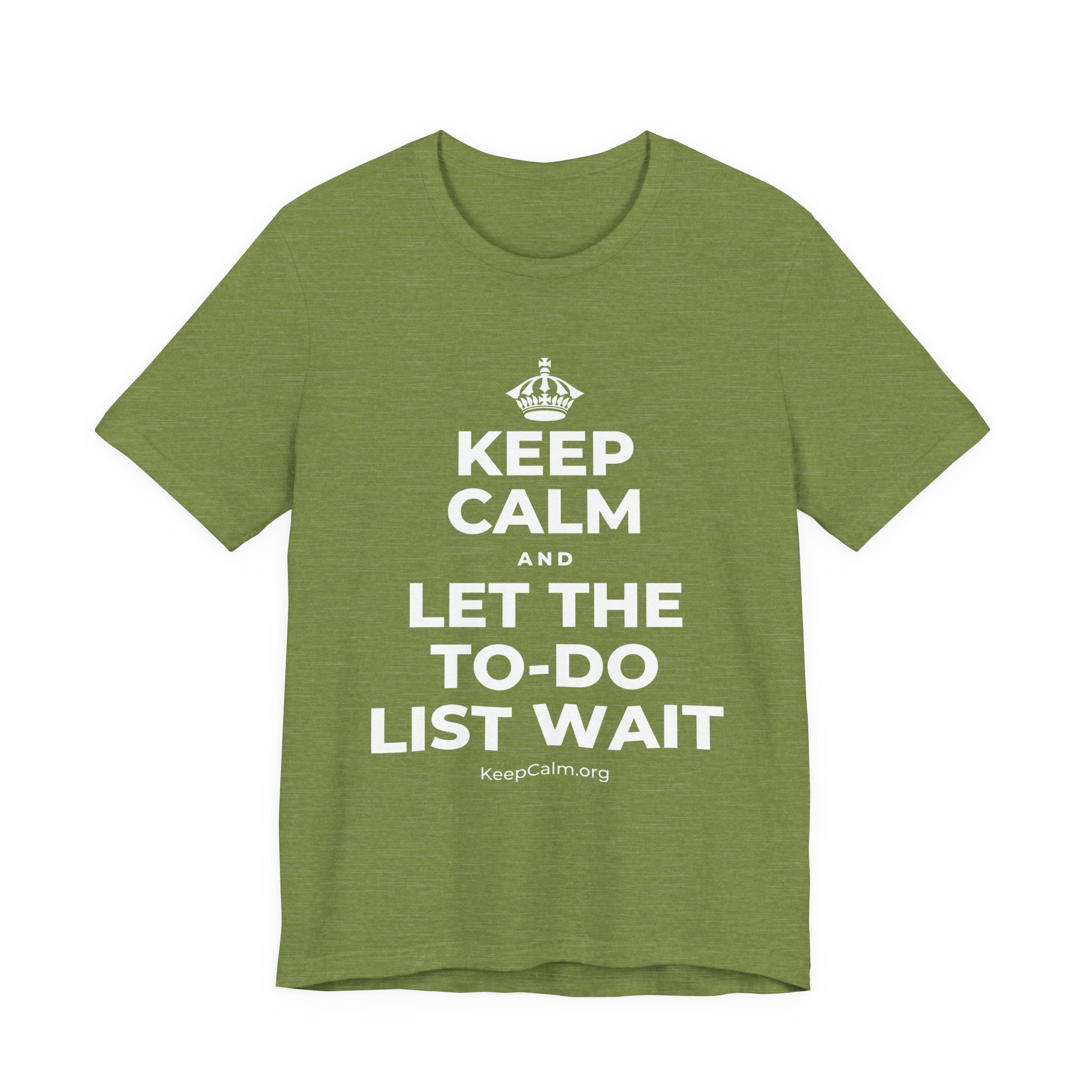 KEEP CALM AND LET THE TO-DO LIST WAIT T-Shirt (Baby Blue–Silver)