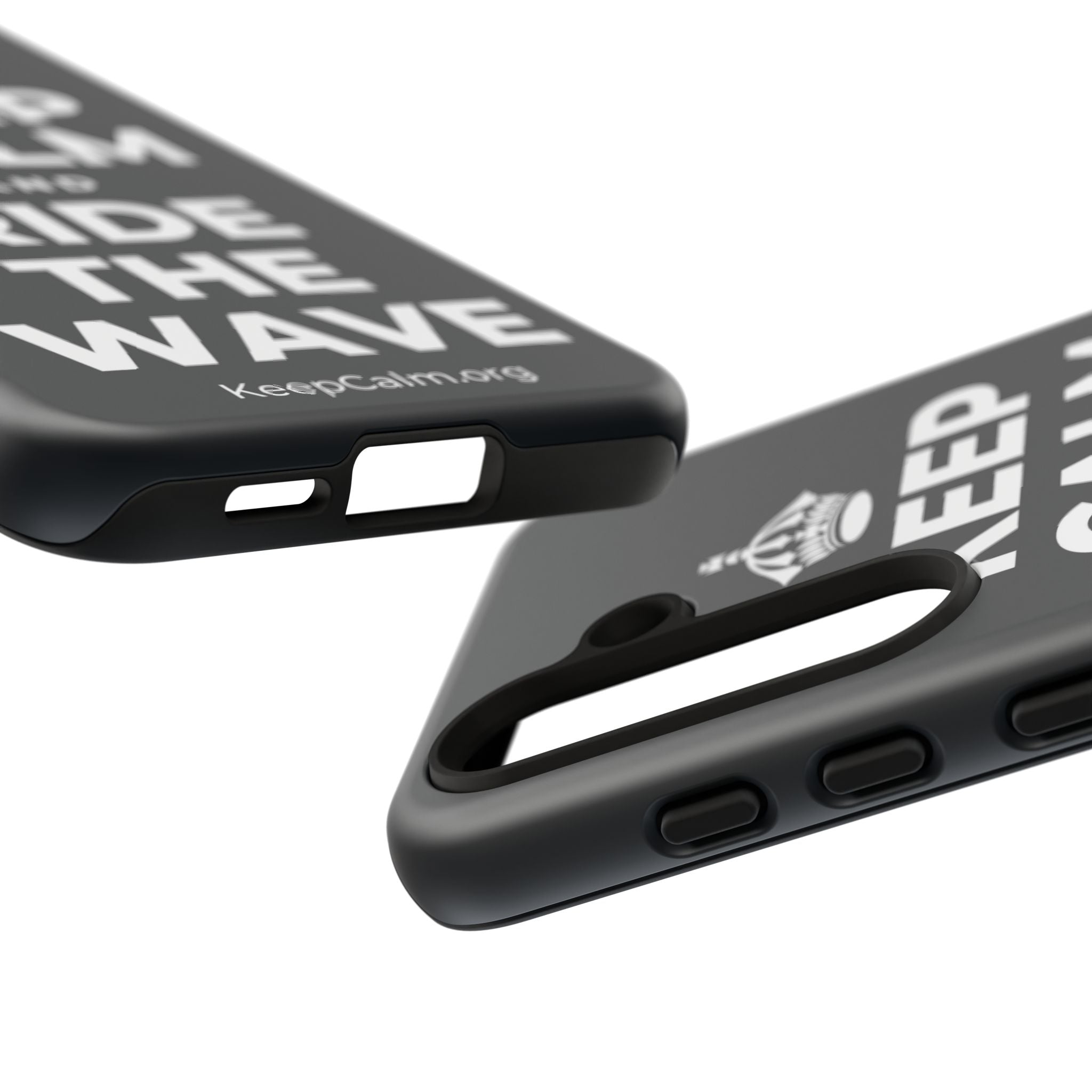KEEP CALM AND RIDE THE WAVE Phone Case (Dark)