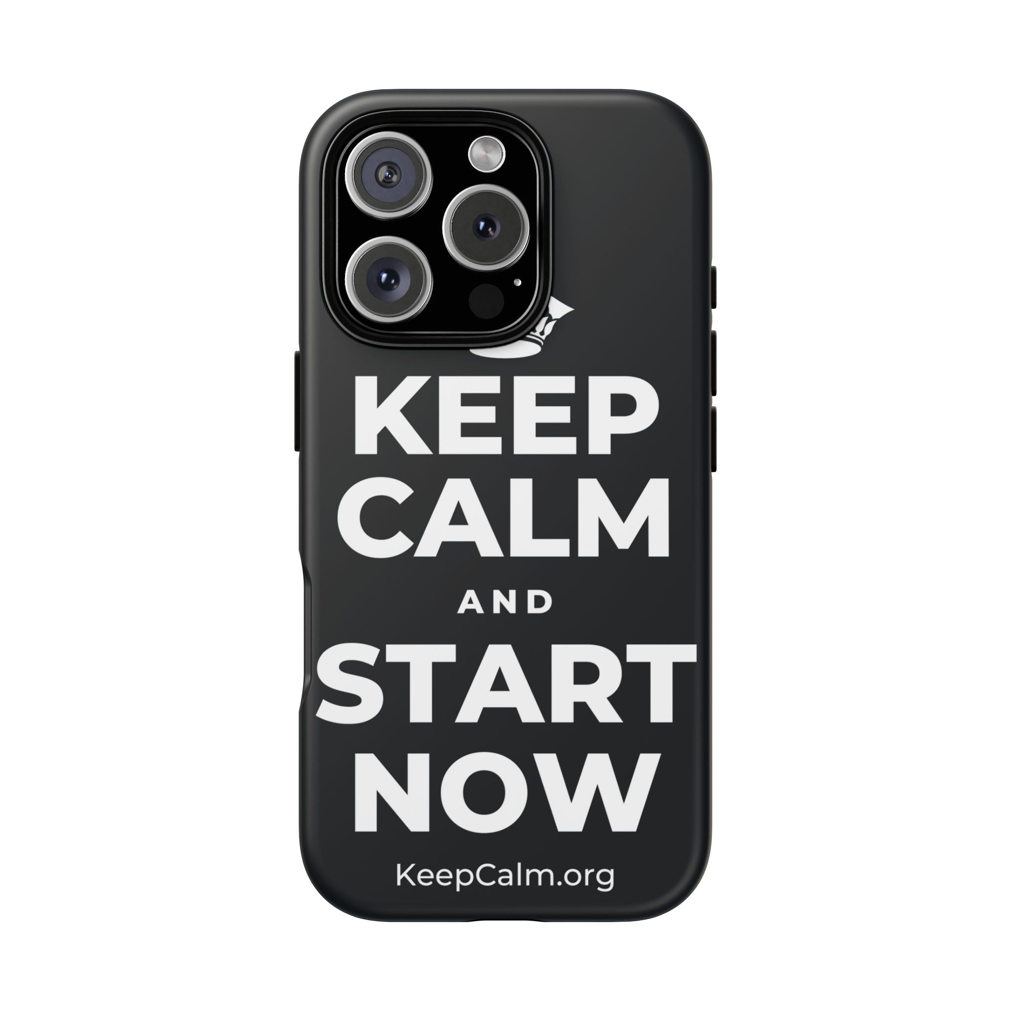 KEEP CALM AND START NOW Phone Case (Dark)