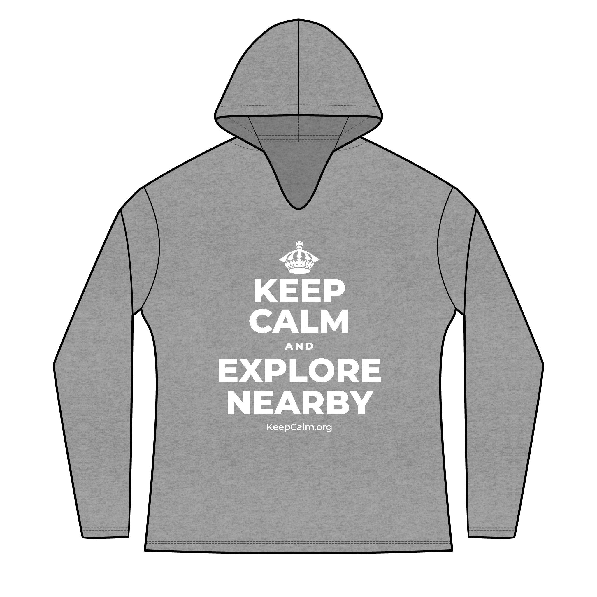 KEEP CALM AND EXPLORE NEARBY Women's Long Sleeve Hoodie