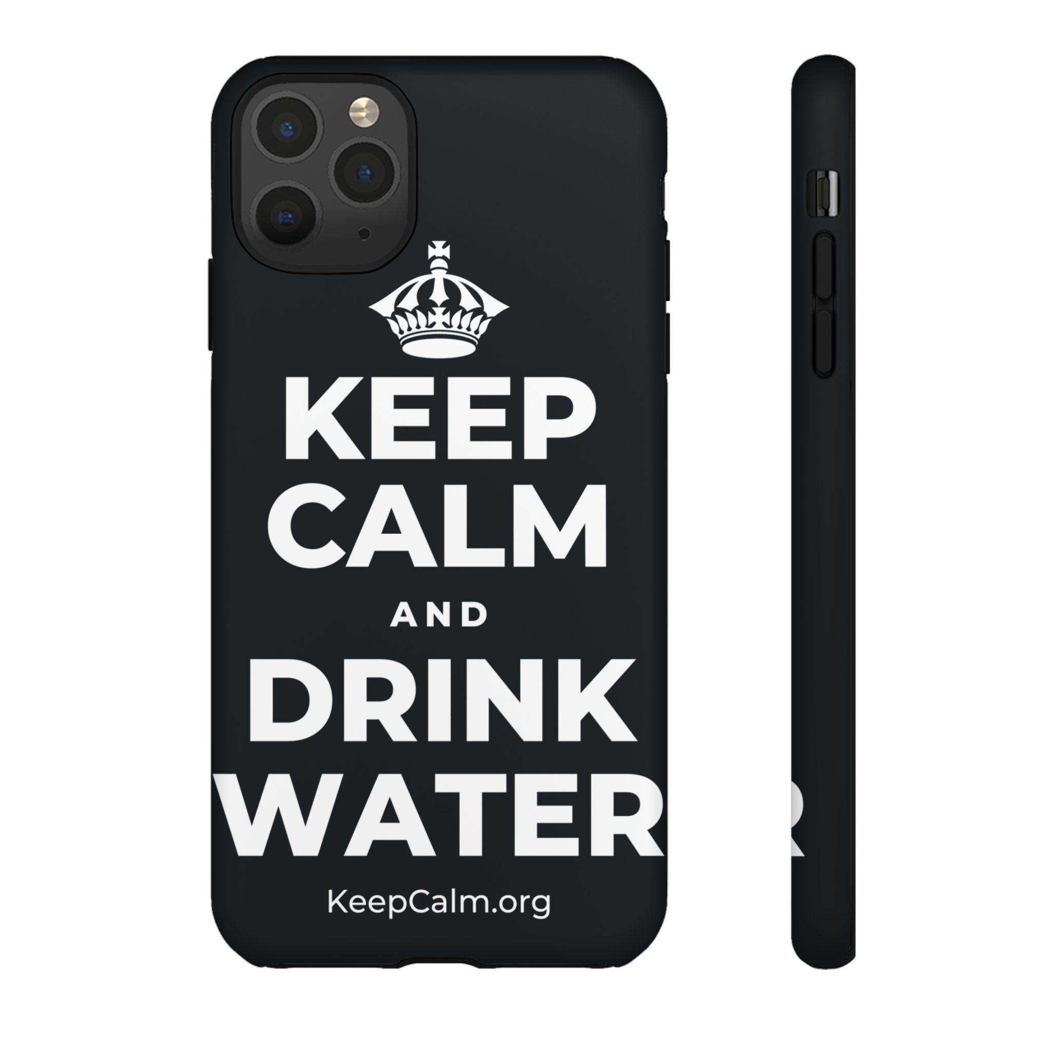 KEEP CALM AND DRINK WATER Phone Case (Dark)