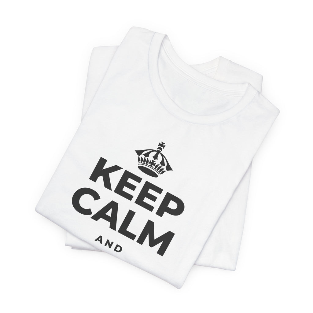 KEEP CALM AND UNCLENCH T-Shirt (White–Asphalt)