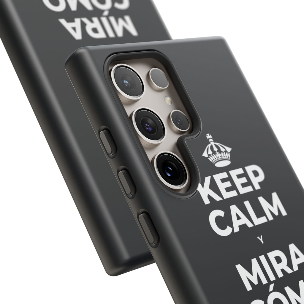 KEEP CALM Y MIRA CÓMO CAMBIAN LAS HOJAS Phone Case (Dark)
