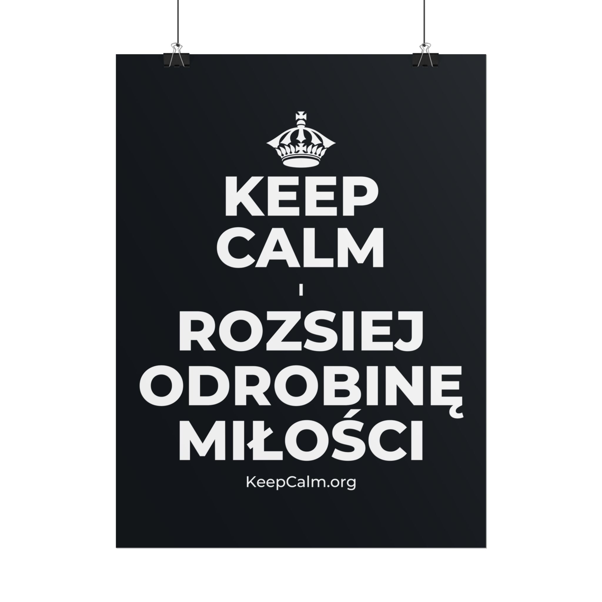KEEP CALM I ROZSIEJ ODROBINĘ MIŁOŚCI Poster (Dark)