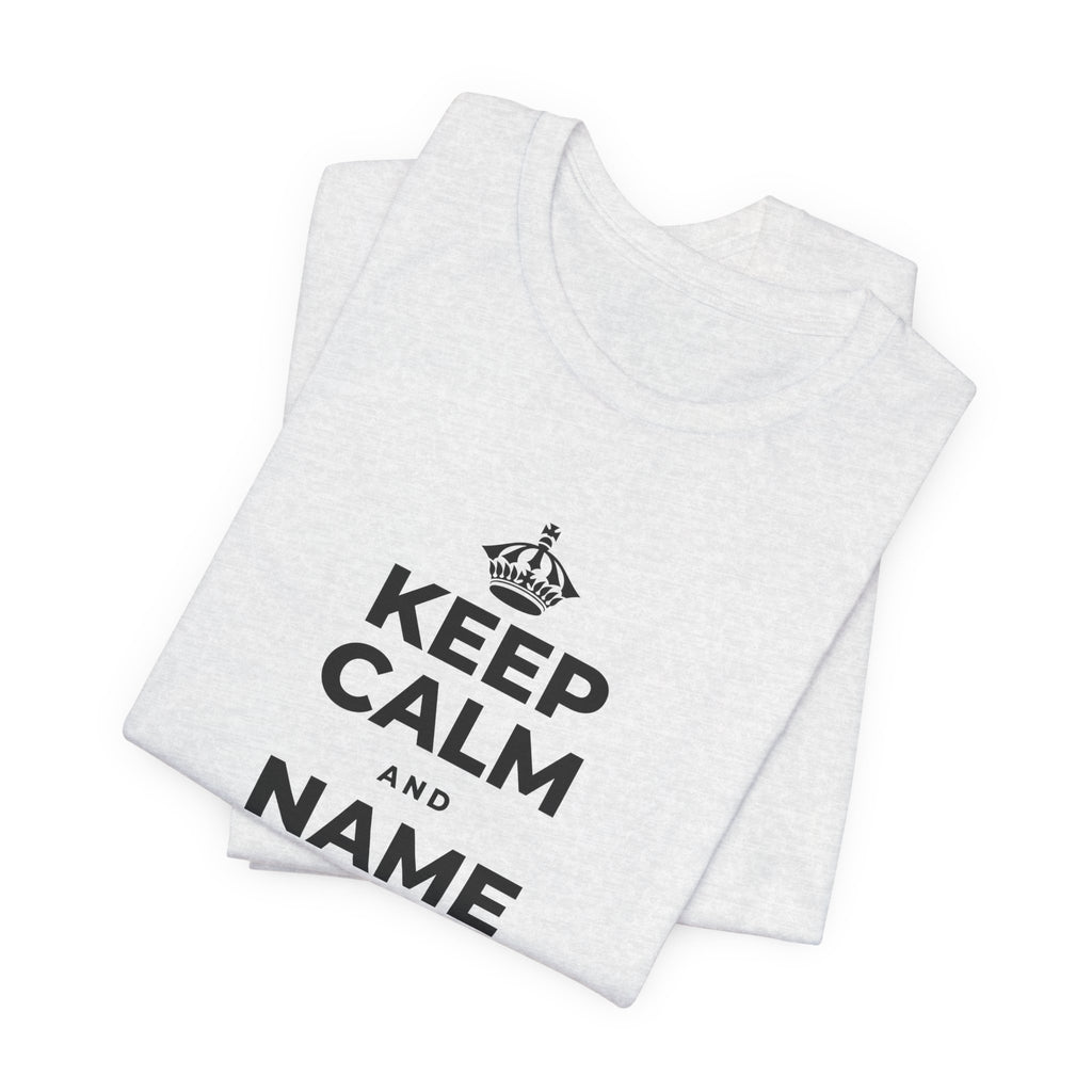 KEEP CALM AND NAME THREE GOOD THINGS T-Shirt (Soft Cream–Heather Mauve)