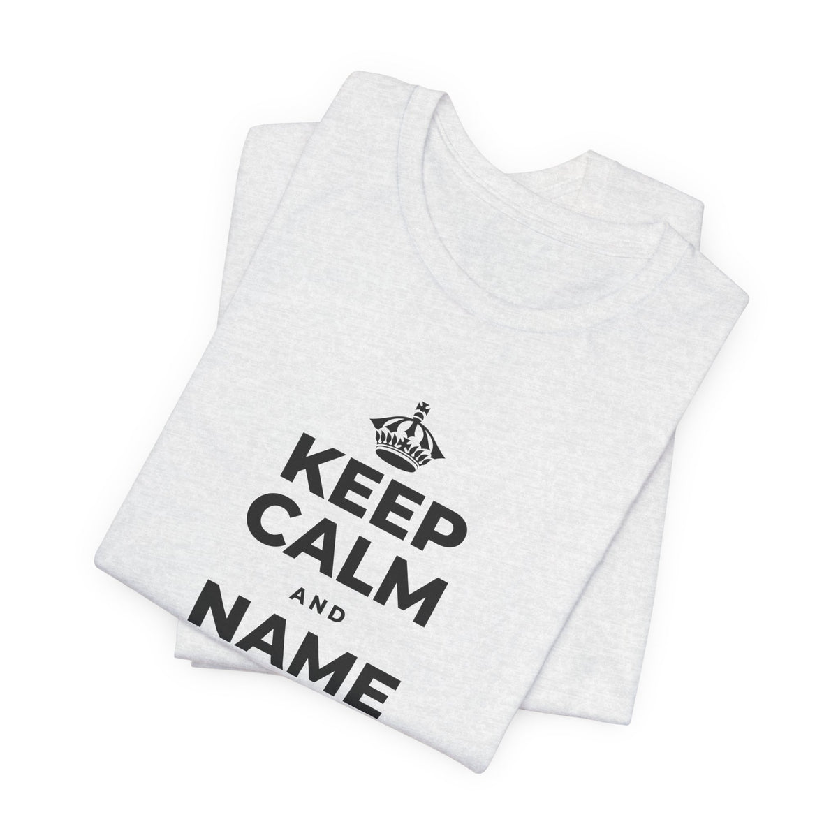 KEEP CALM AND NAME THREE GOOD THINGS T-Shirt (Soft Cream–Heather Mauve)