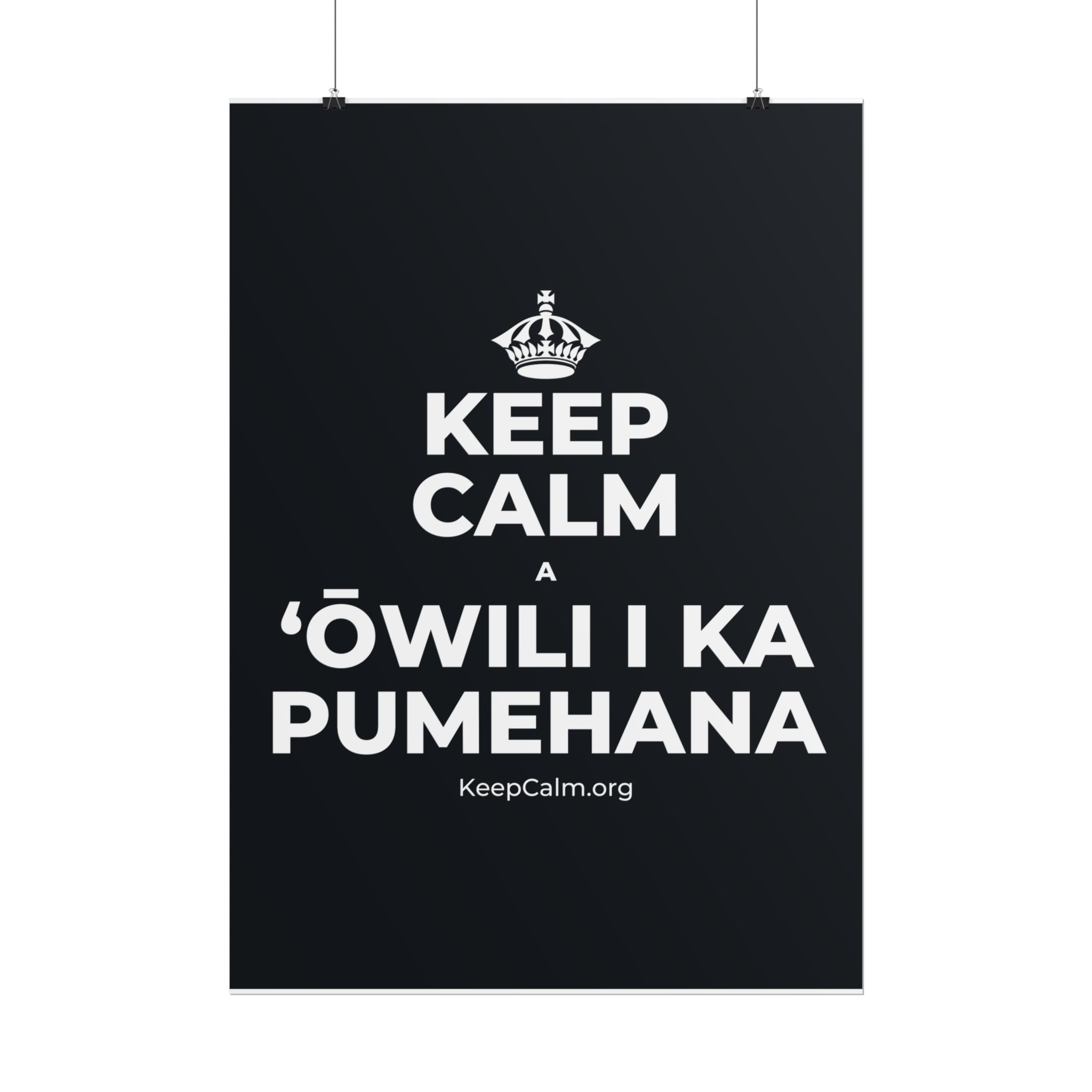 KEEP CALM A ʻŌWILI I KA PUMEHANA Poster (Dark)