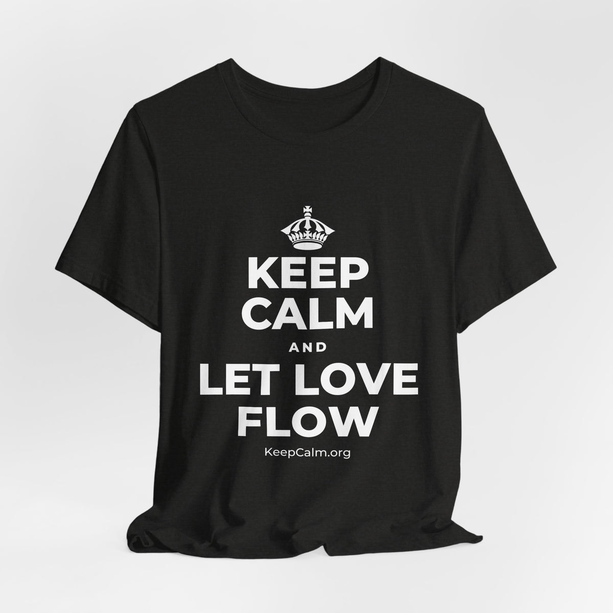 KEEP CALM AND LET LOVE FLOW T-Shirt (Soft Cream–Heather Mauve)