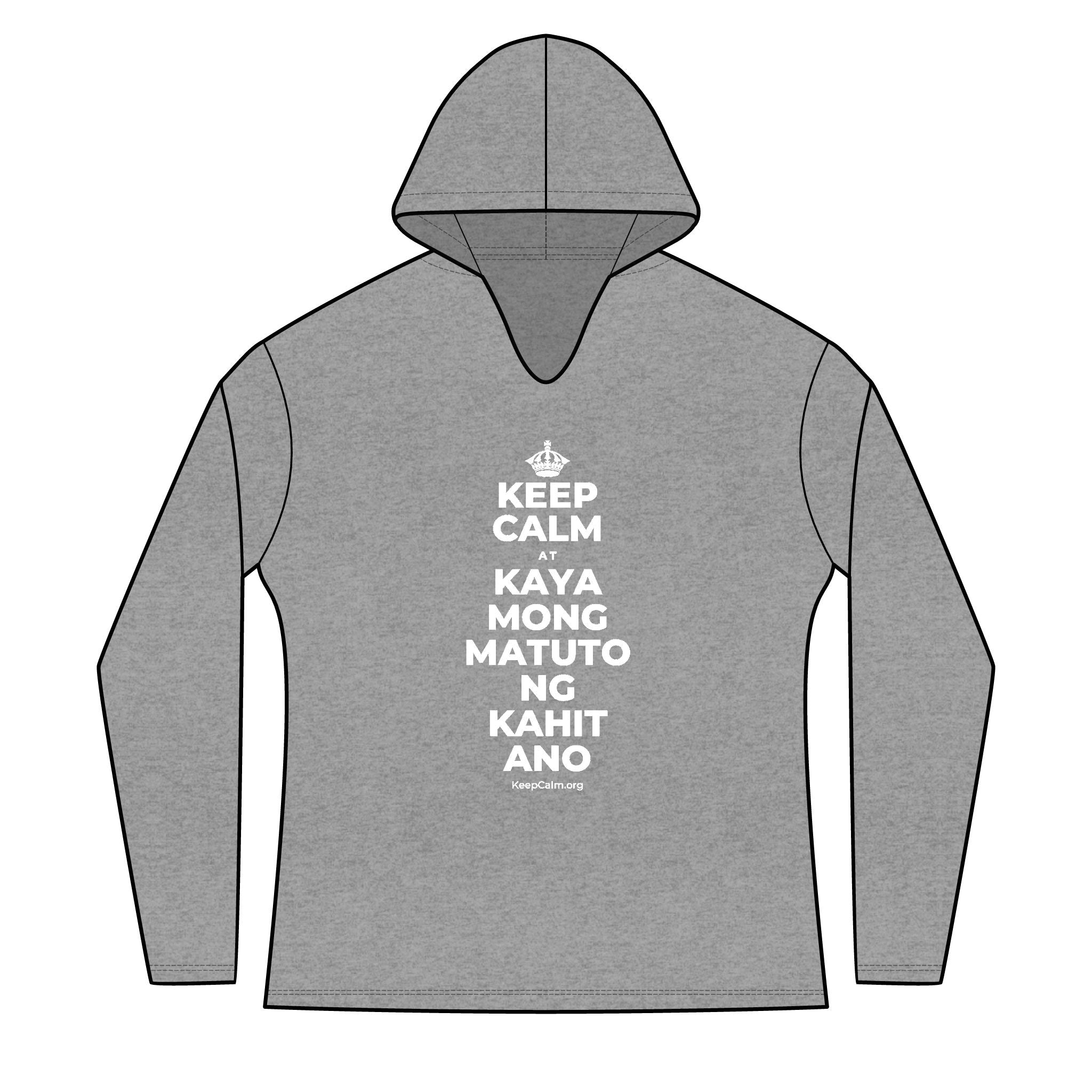 KEEP CALM AT KAYA MONG MATUTO NG KAHIT ANO Women's Long Sleeve Hoodie