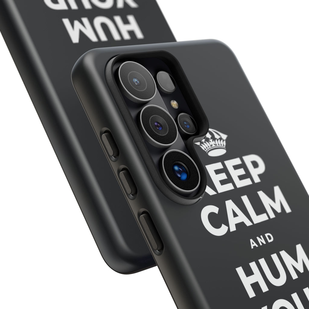 KEEP CALM AND HUM YOUR FAVORITE TUNE Phone Case (Dark)