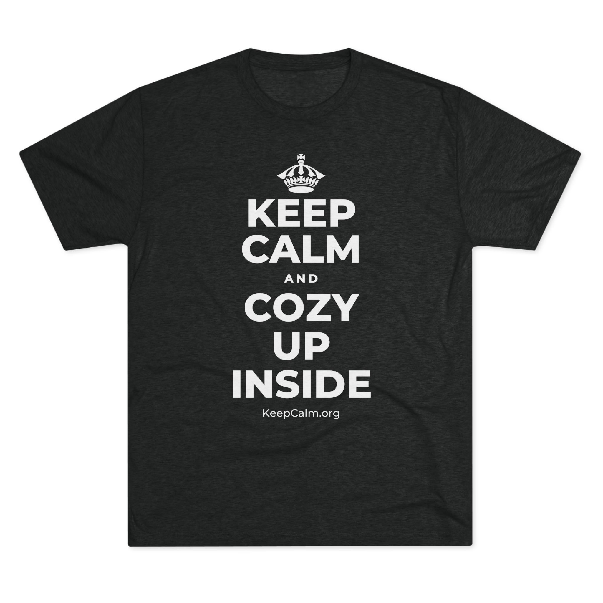 KEEP CALM AND COZY UP INSIDE Tri-Blend Tee