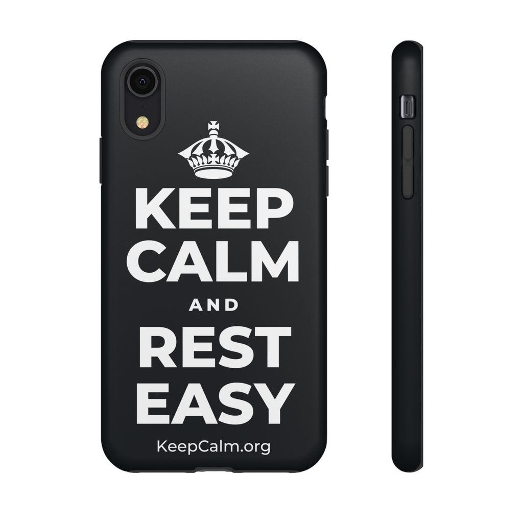 KEEP CALM AND REST EASY Phone Case (Dark)