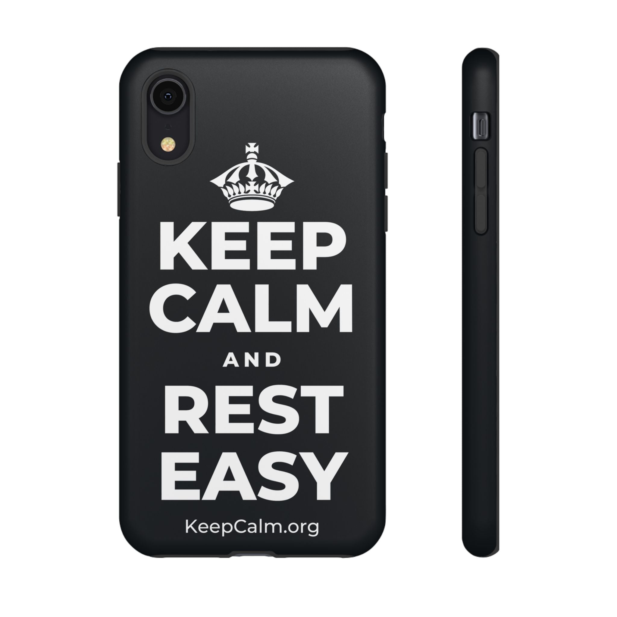 KEEP CALM AND REST EASY Phone Case (Dark)