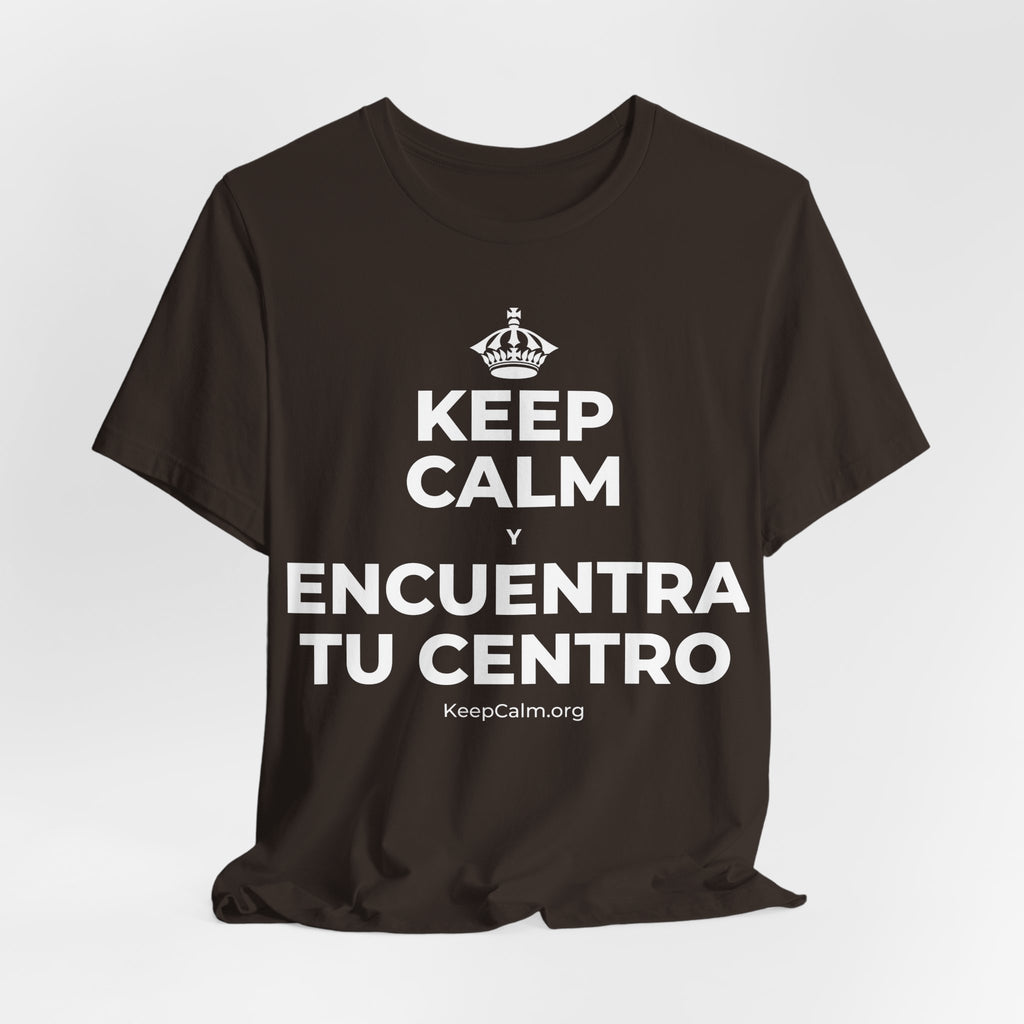 KEEP CALM Y ENCUENTRA TU CENTRO T-Shirt (Soft Cream–Heather Mauve)