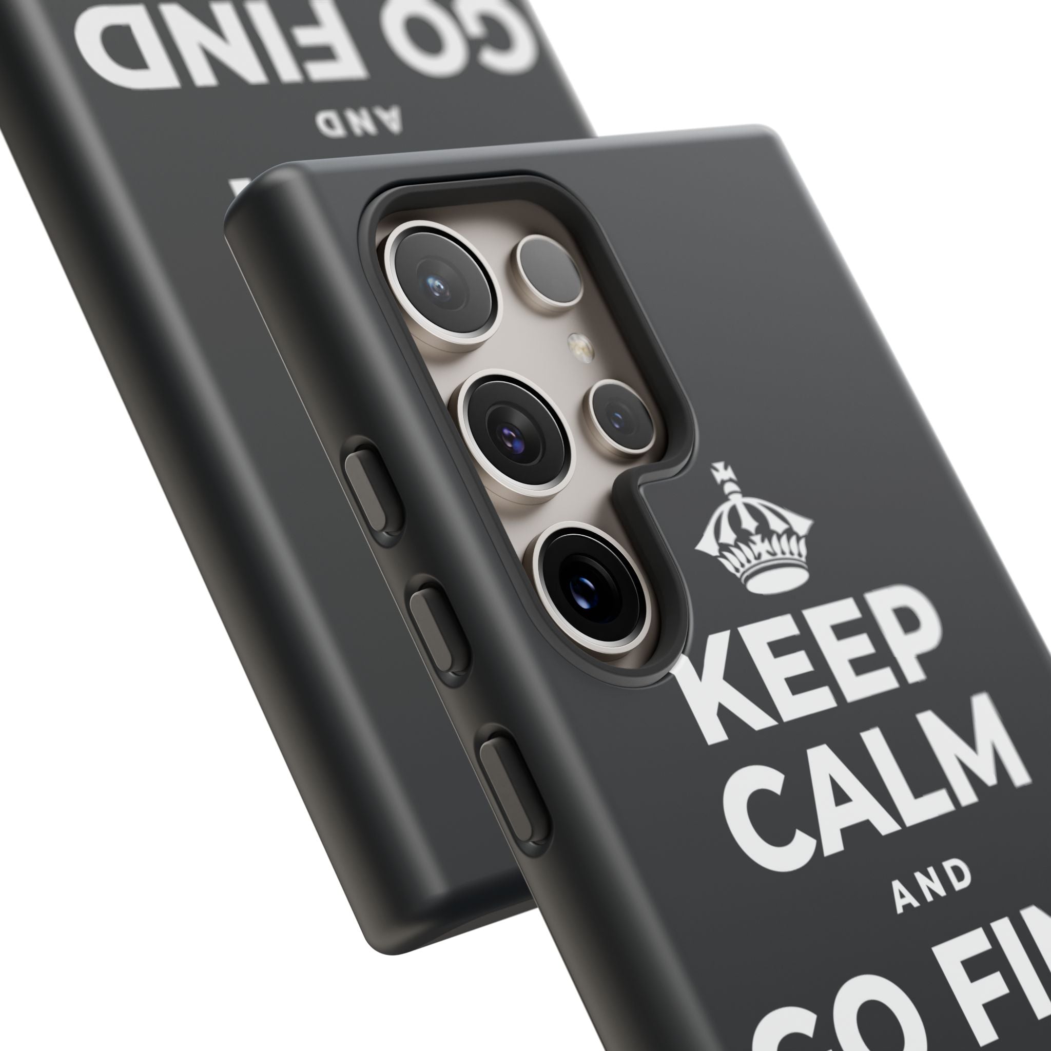 KEEP CALM AND GO FIND NEW SOUNDS Phone Case (Dark)
