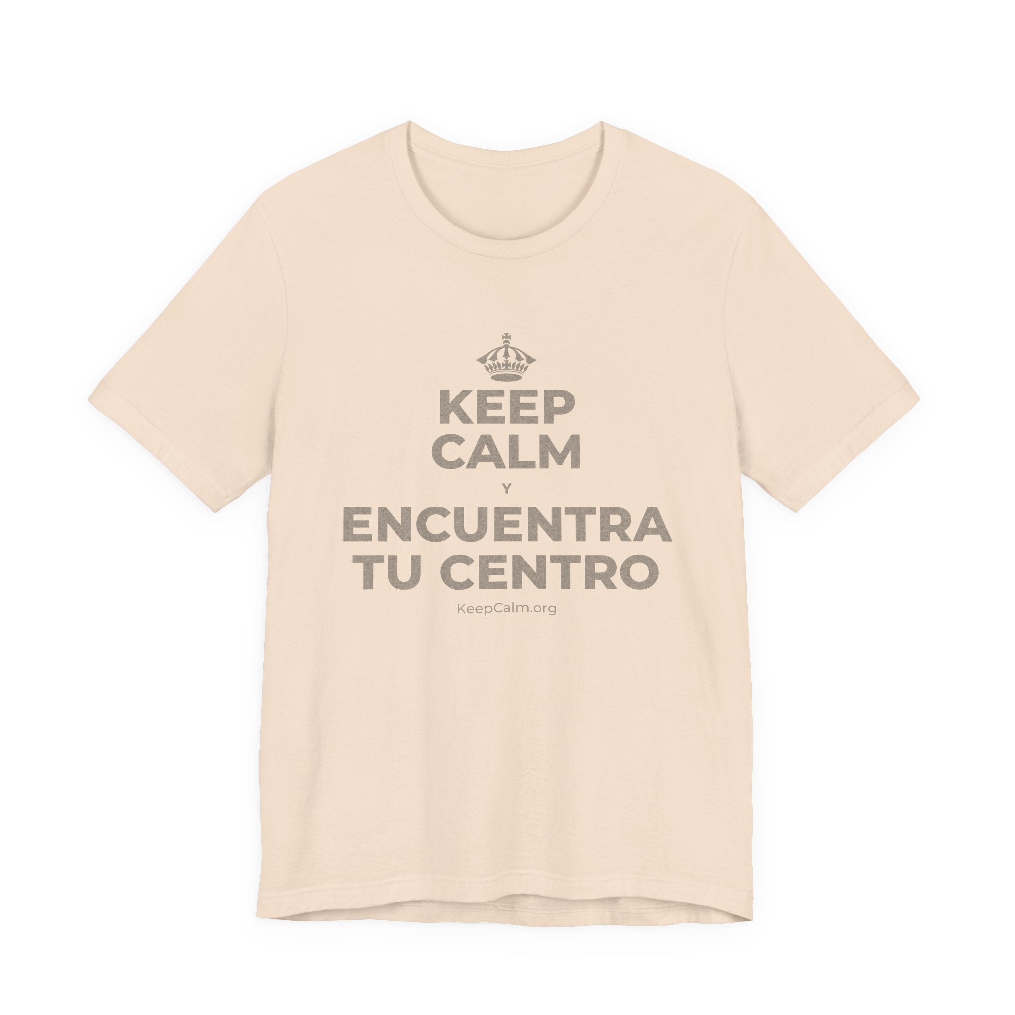 KEEP CALM Y ENCUENTRA TU CENTRO T-Shirt (Soft Cream–Heather Mauve)