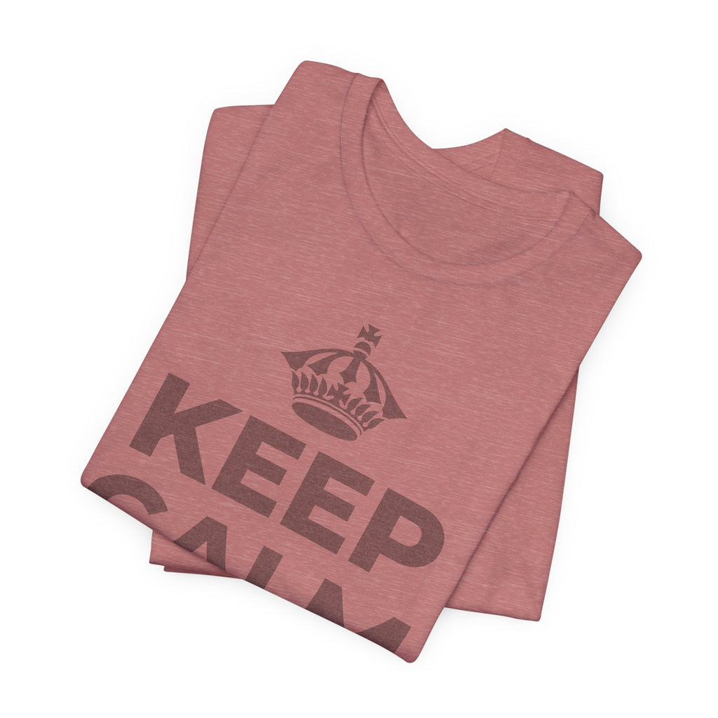 KEEP CALM AND あなたは愛される人 T-Shirt (Soft Cream–Heather Mauve)