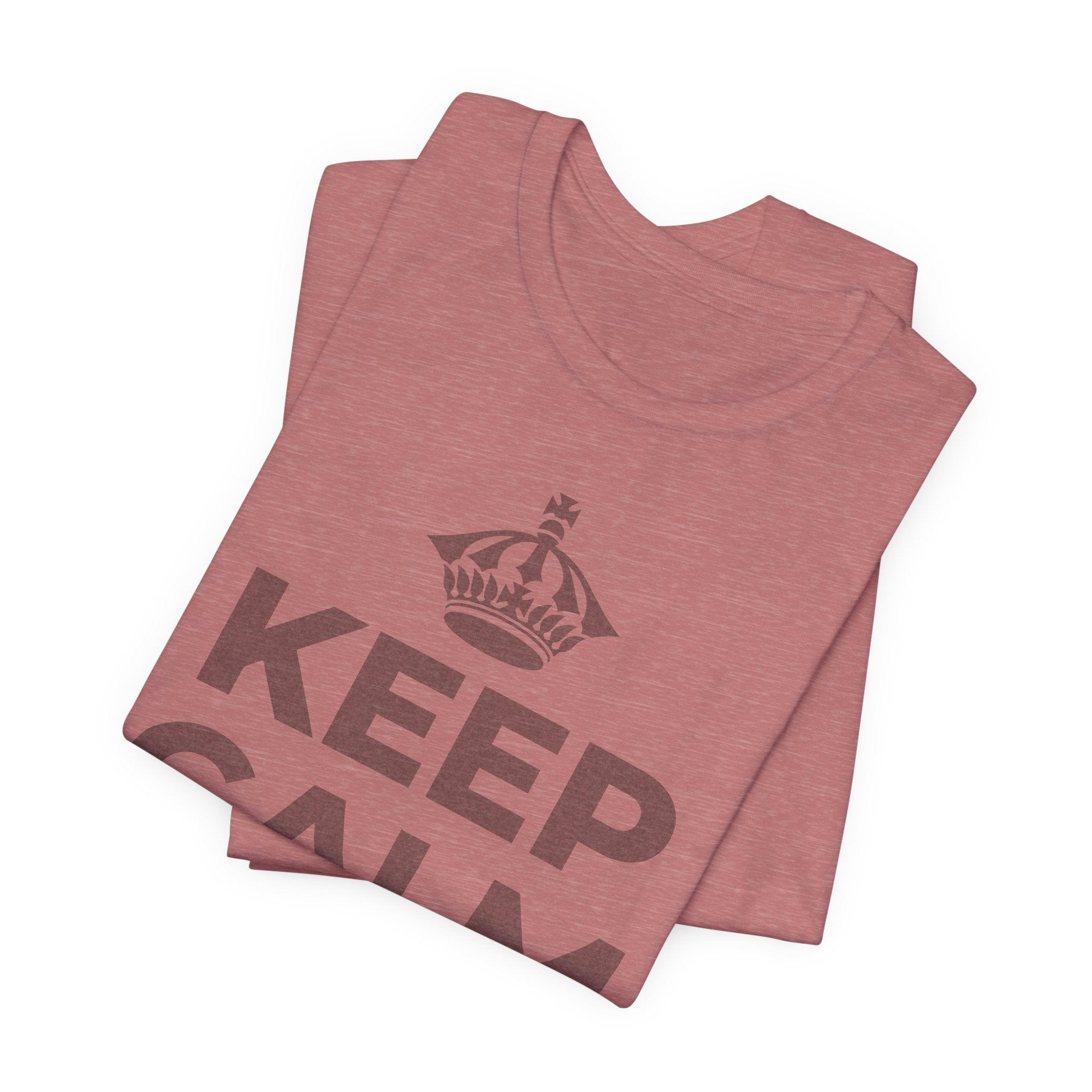 KEEP CALM AND あなたは愛される人 T-Shirt (Soft Cream–Heather Mauve)