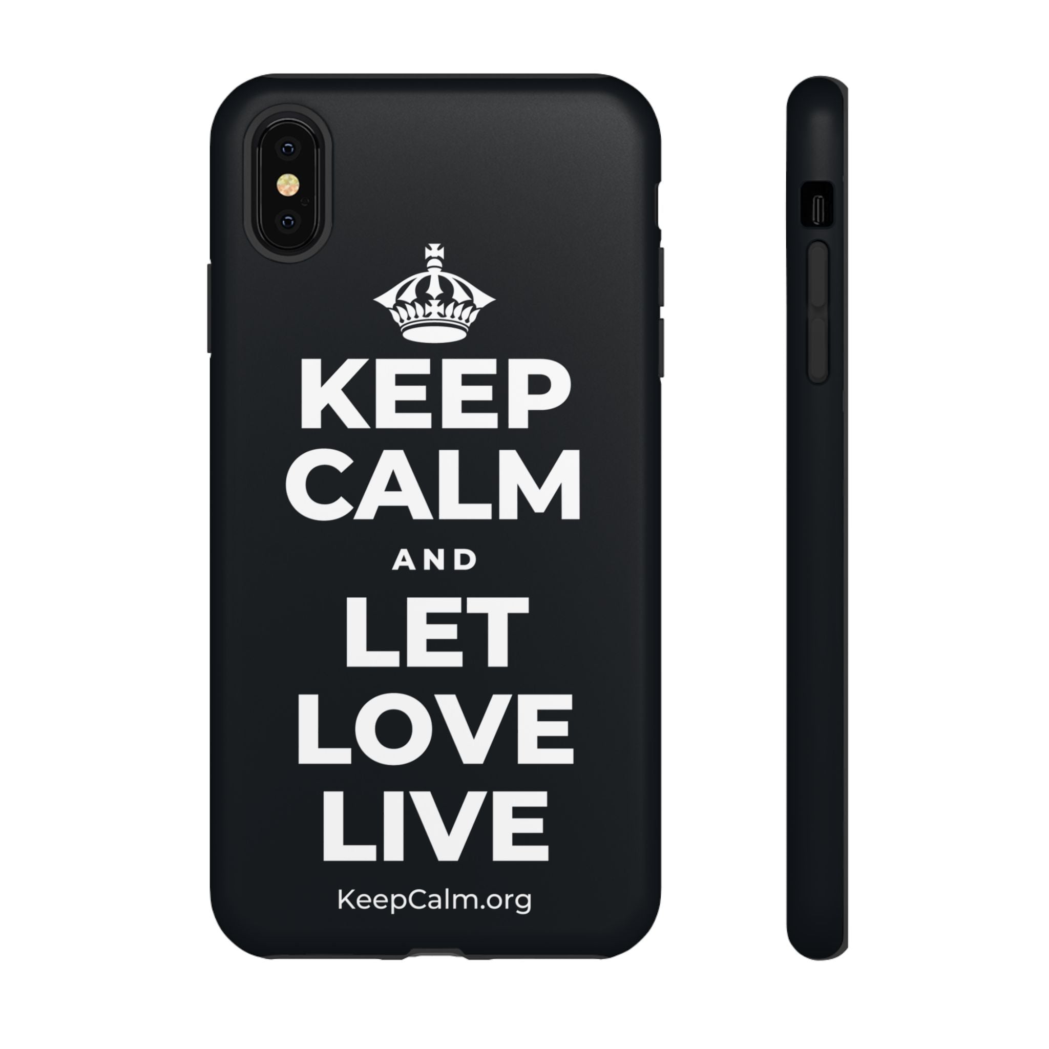 KEEP CALM AND LET LOVE LIVE Phone Case (Dark)