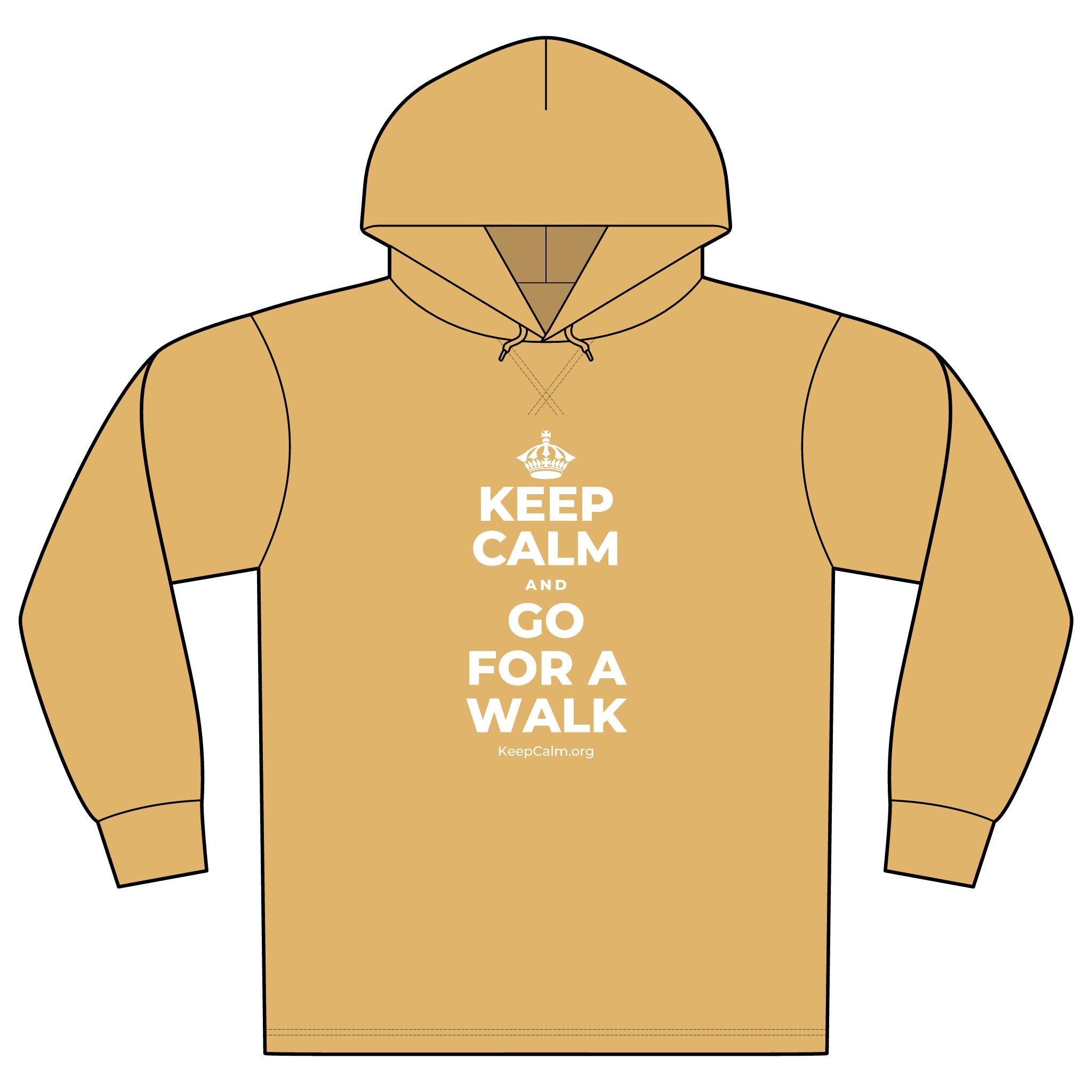 KEEP CALM AND GO FOR A WALK Organic Hoodie Tee